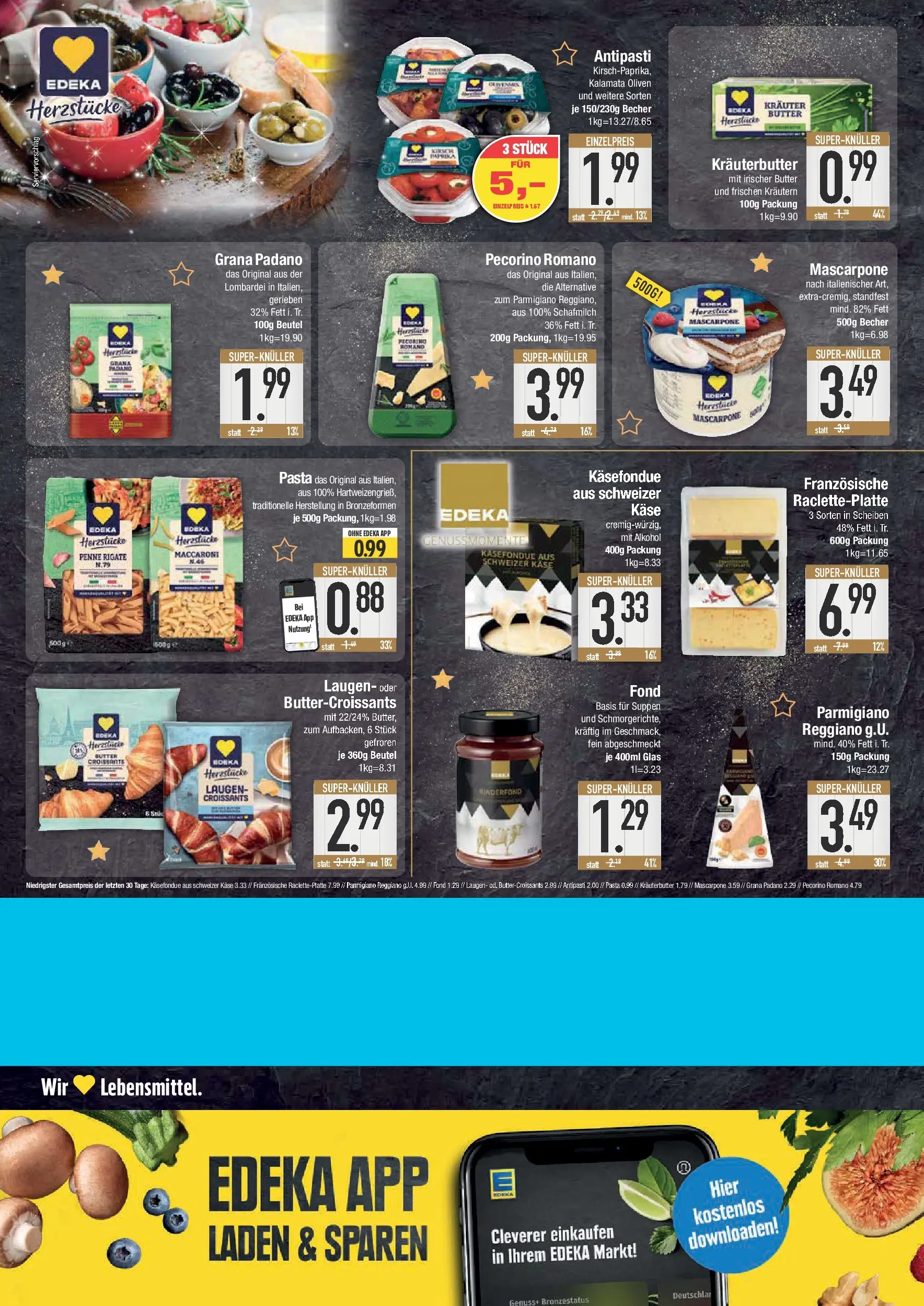 Edeka prospekt Schwabmünchen	 (ab 22.12.2025) » Angebote Online | Seite: 28 | Produkte: Butter, Mascarpone, Kräuterbutter, Croissant