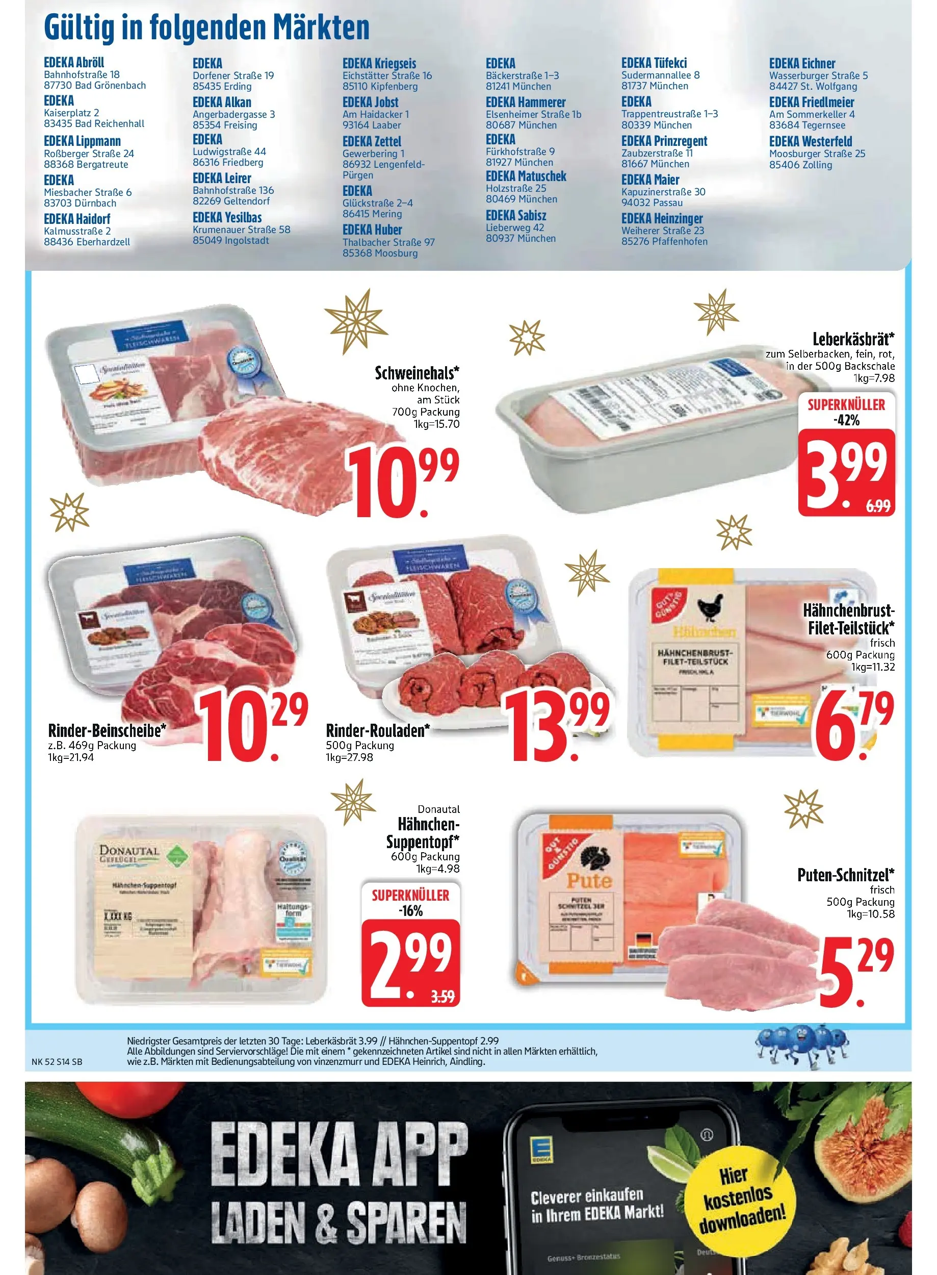 Edeka prospekt München	 (ab 21.12.2025) » Angebote Online | Seite: 16 | Produkte: Pute, Hahnchen, Bad, Hahnchenbrust