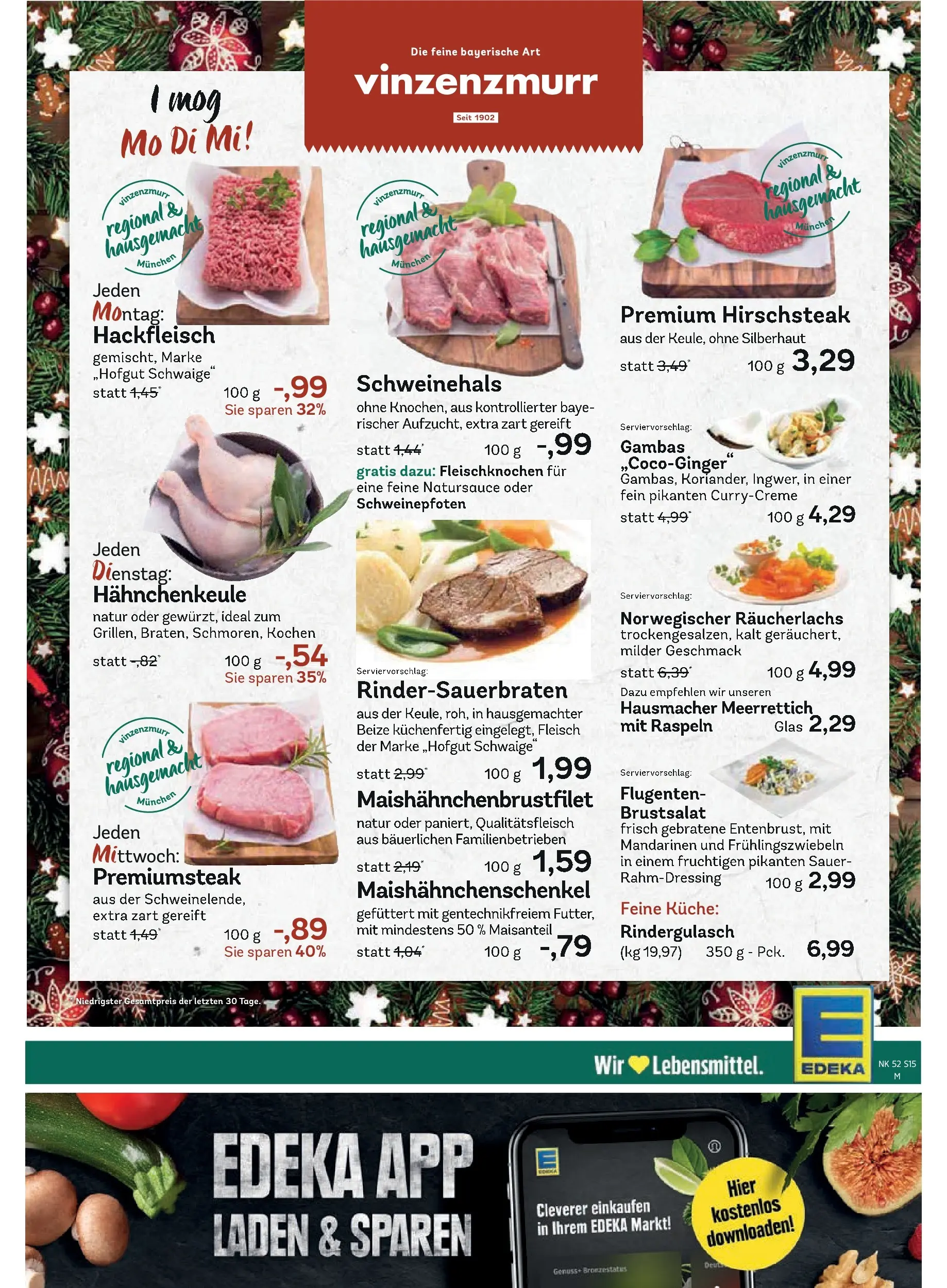 Edeka prospekt München	 (ab 22.12.2025) » Angebote Online | Seite: 17 | Produkte: Küche, Mandarinen, Räucherlachs, Steak