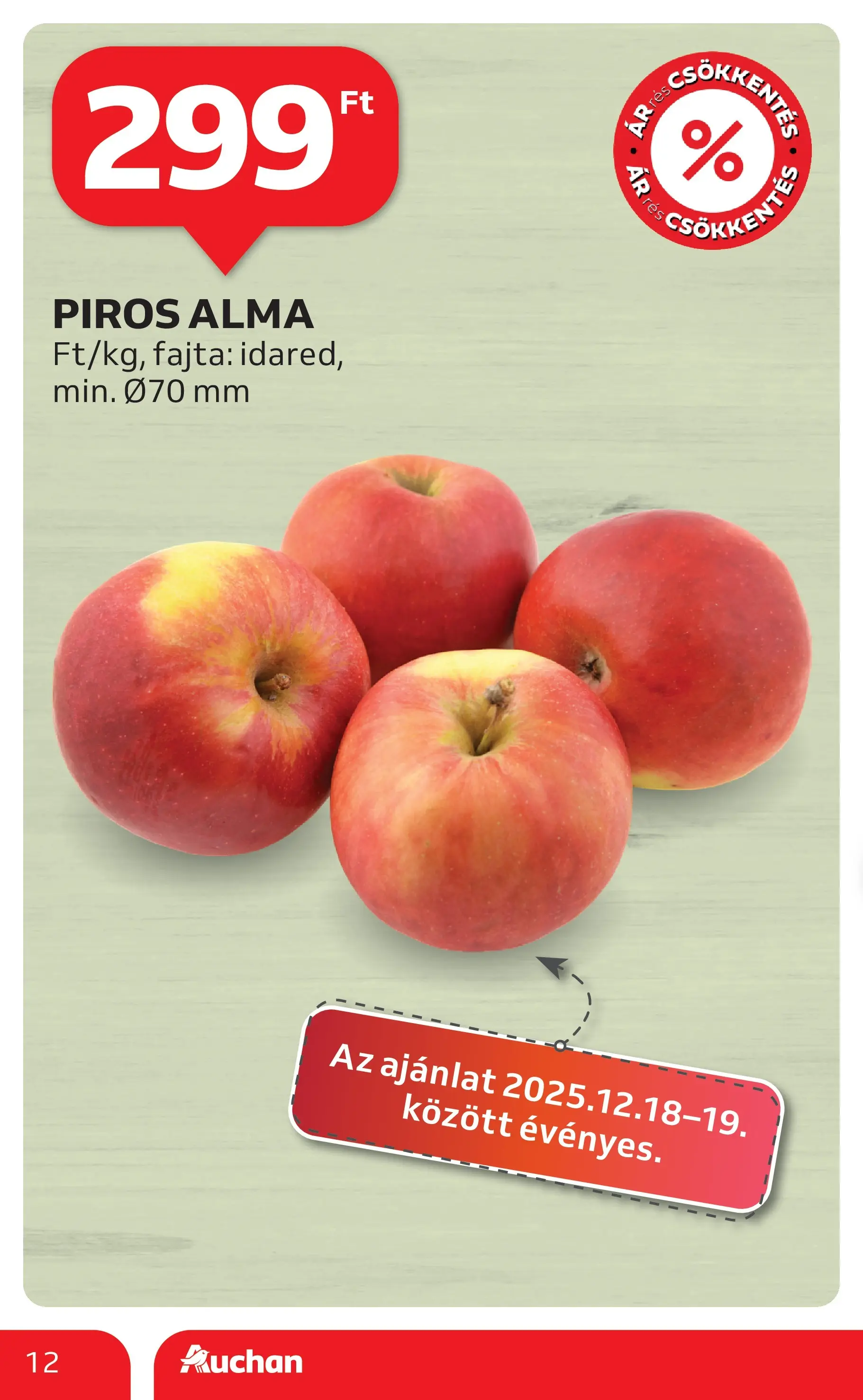 Akciós újság új Auchan - 2025.12.18. -tól/töl ⏳ | Oldal: 12 | Termékek: Alma Auchan Akciós újság Debrecen - 2025.12.18. -tól/töl > akció, lapozható szórólap 🛍️ | Oldal: 12 | Termékek: Alma