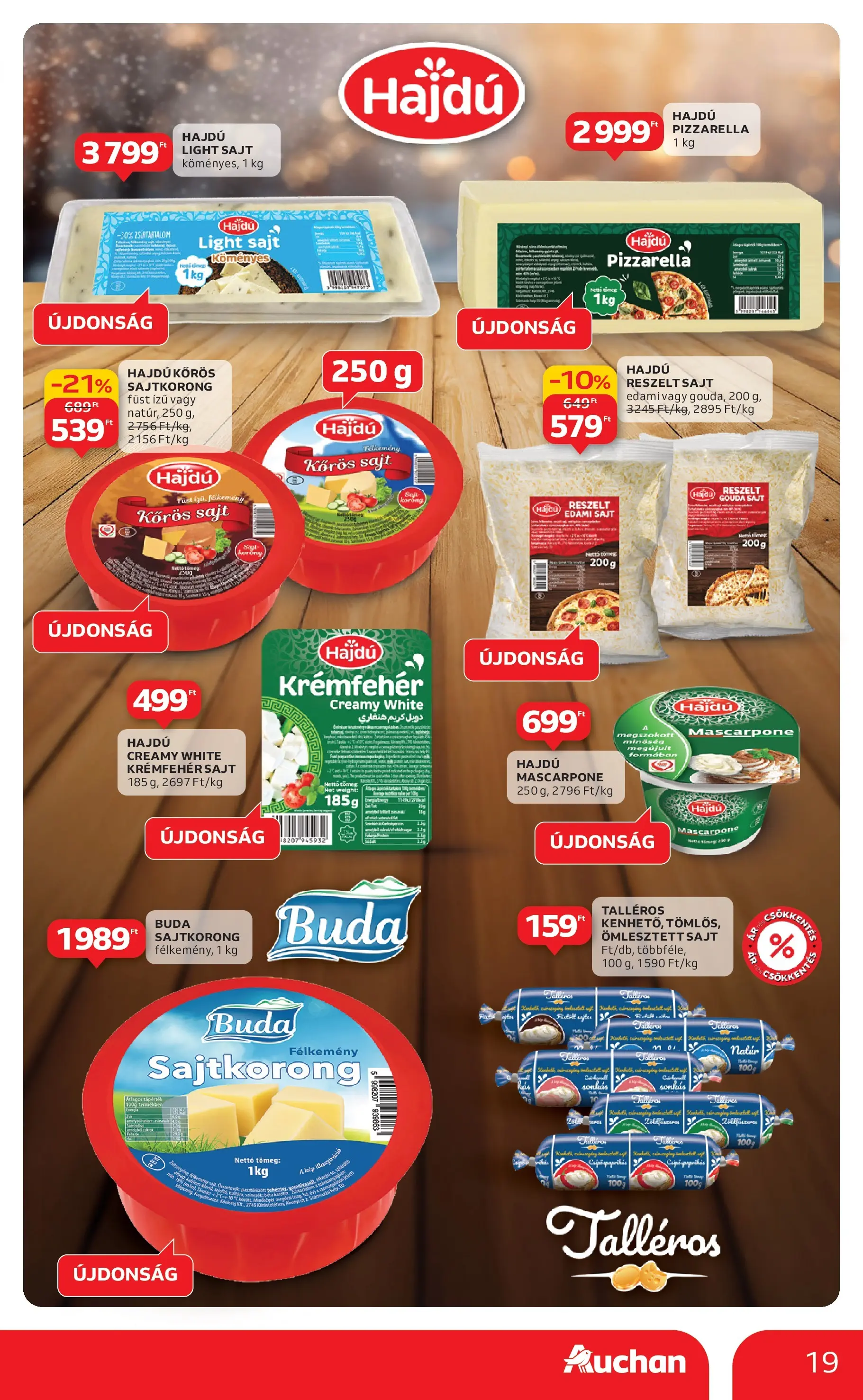 Akciós újság új Auchan - 2025.12.18. -tól/töl ⏳ | Oldal: 19 | Termékek: Gouda, Reszelt sajt, Sajt, Mascarpone Auchan Akciós újság Debrecen - 2025.12.18. -tól/töl > akció, lapozható szórólap 🛍️ | Oldal: 19 | Termékek: Gouda, Reszelt sajt, Sajt, Mascarpone