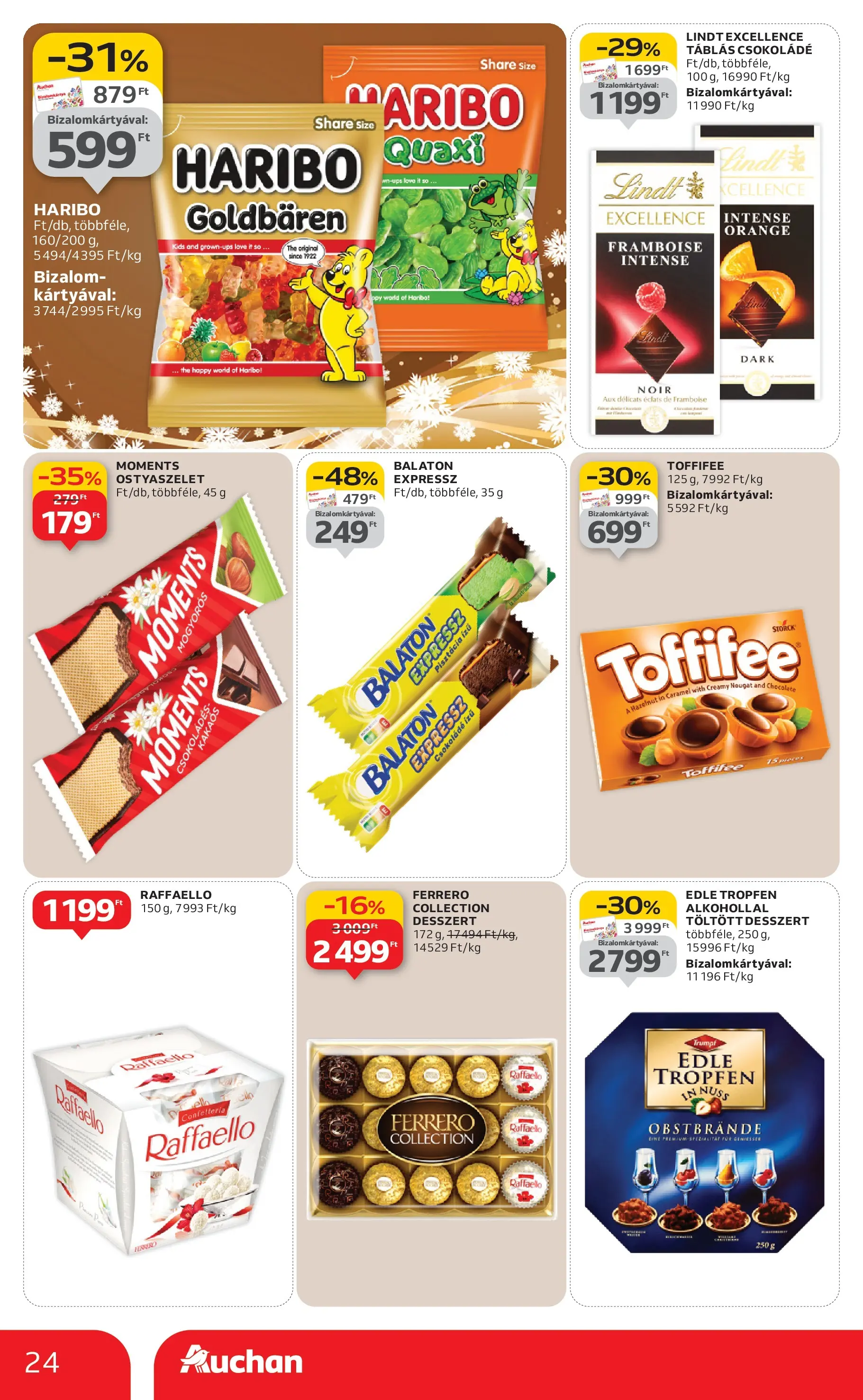 Akciós újság új Auchan - 2025.12.18. -tól/töl ⏳ | Oldal: 24 | Termékek: Pisztácia, Ostyaszelet, Toffifee, Csokoládé Auchan Akciós újság Debrecen - 2025.12.18. -tól/töl > akció, lapozható szórólap 🛍️ | Oldal: 24 | Termékek: Pisztácia, Ostyaszelet, Toffifee, Csokoládé