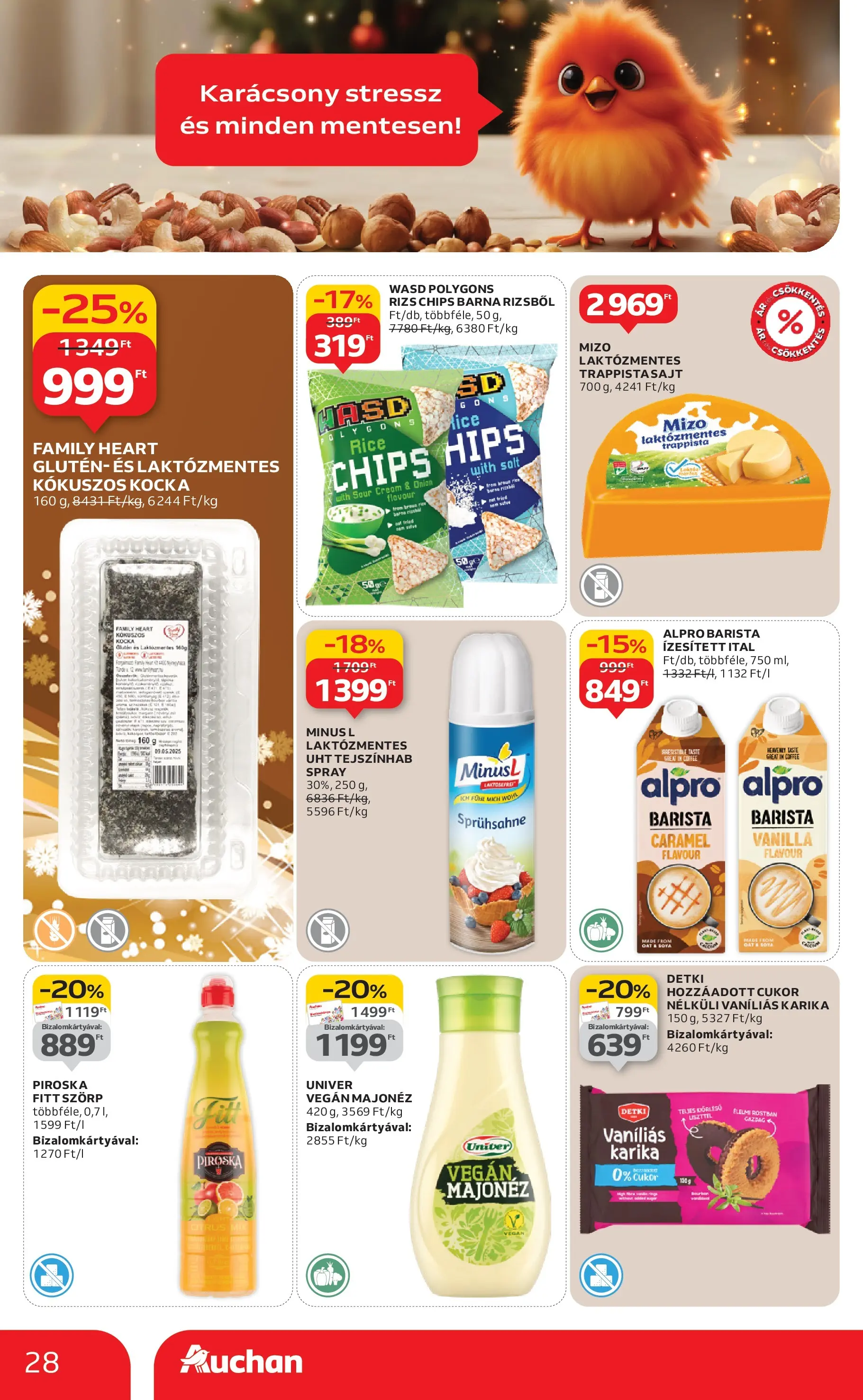 Akciós újság új Auchan - 2025.12.18. -tól/töl ⏳ | Oldal: 28 | Termékek: Szörp, Alpro, Tejszínhab, Majonéz Auchan Akciós újság Debrecen - 2025.12.18. -tól/töl > akció, lapozható szórólap 🛍️ | Oldal: 28 | Termékek: Szörp, Alpro, Tejszínhab, Majonéz