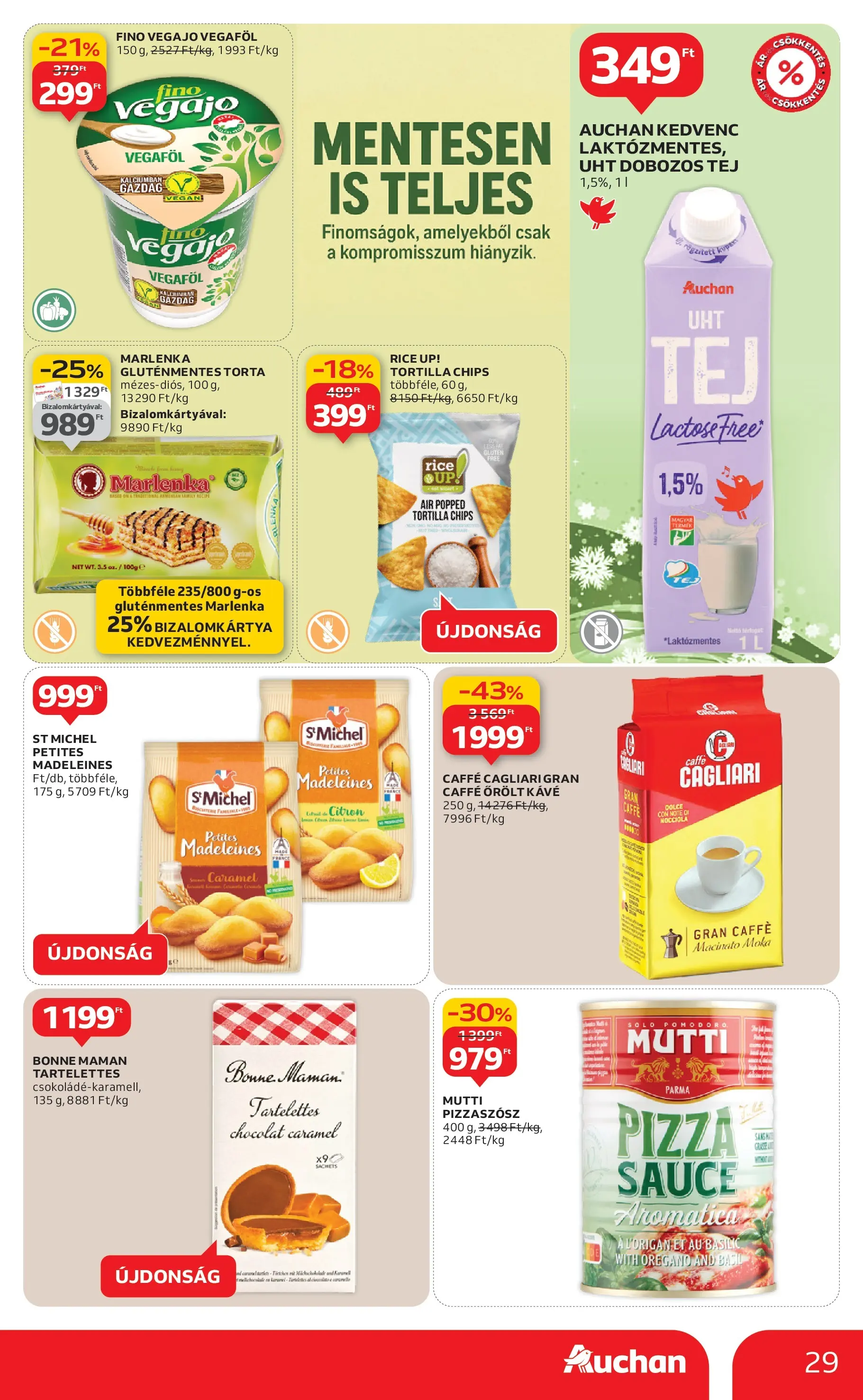 Akciós újság új Auchan - 2025.12.18. -tól/töl ⏳ | Oldal: 29 | Termékek: Torta, Chips, Pizza, Őrölt kávé Auchan Akciós újság Debrecen - 2025.12.18. -tól/töl > akció, lapozható szórólap 🛍️ | Oldal: 29 | Termékek: Torta, Chips, Pizza, Őrölt kávé