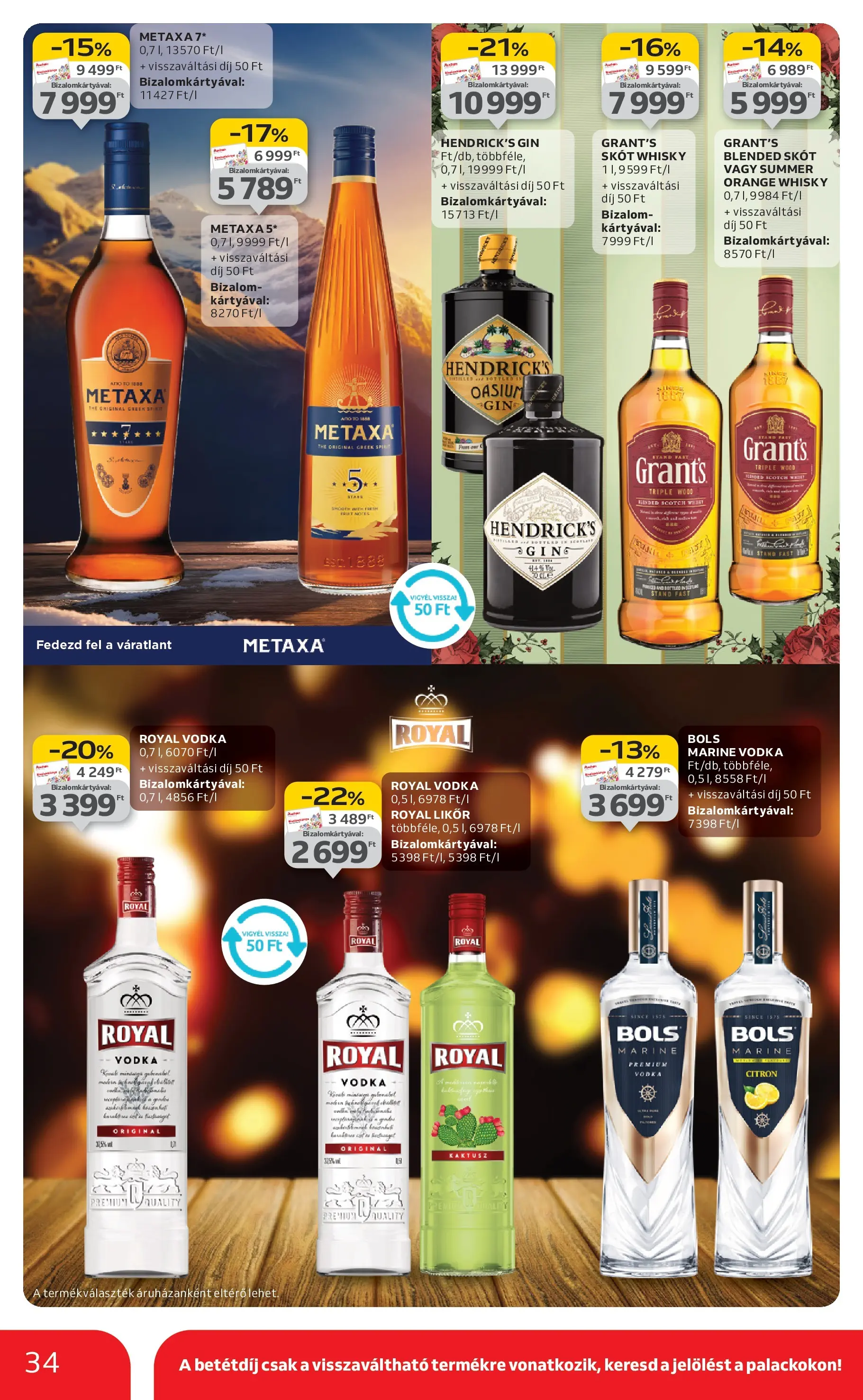 Akciós újság új Auchan - 2025.12.18. -tól/töl ⏳ | Oldal: 34 | Termékek: Metaxa, Gin, Likőr, Whisky Auchan Akciós újság Debrecen - 2025.12.18. -tól/töl > akció, lapozható szórólap 🛍️ | Oldal: 34 | Termékek: Metaxa, Gin, Likőr, Whisky