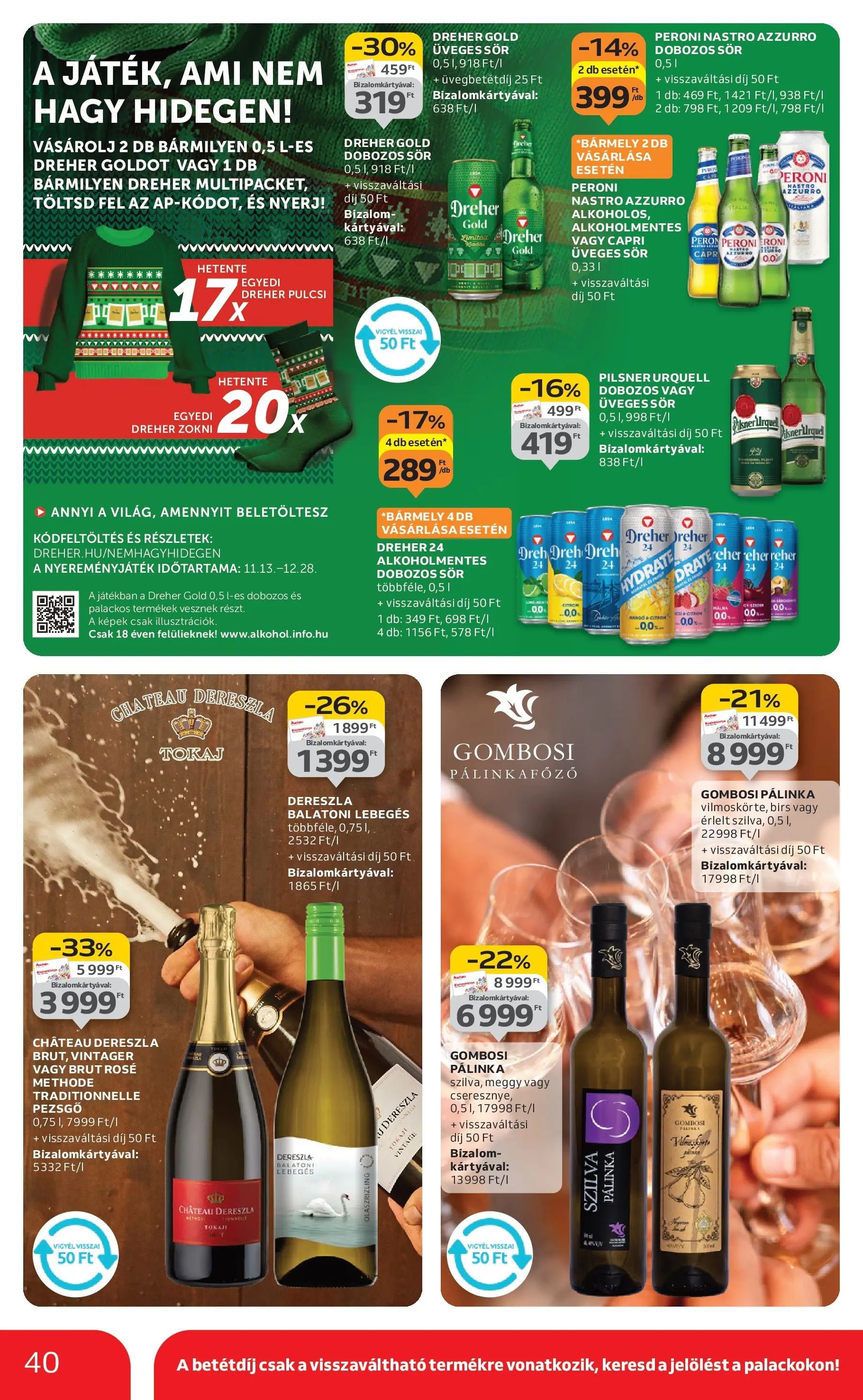 Akciós újság új Auchan - 2025.12.18. -tól/töl ⏳ | Oldal: 40 | Termékek: Pilsner urquell, Pálinkafőző, Szilva, Dobozos sör Auchan Akciós újság Debrecen - 2025.12.18. -tól/töl > akció, lapozható szórólap 🛍️ | Oldal: 40 | Termékek: Pilsner urquell, Pálinkafőző, Szilva, Dobozos sör