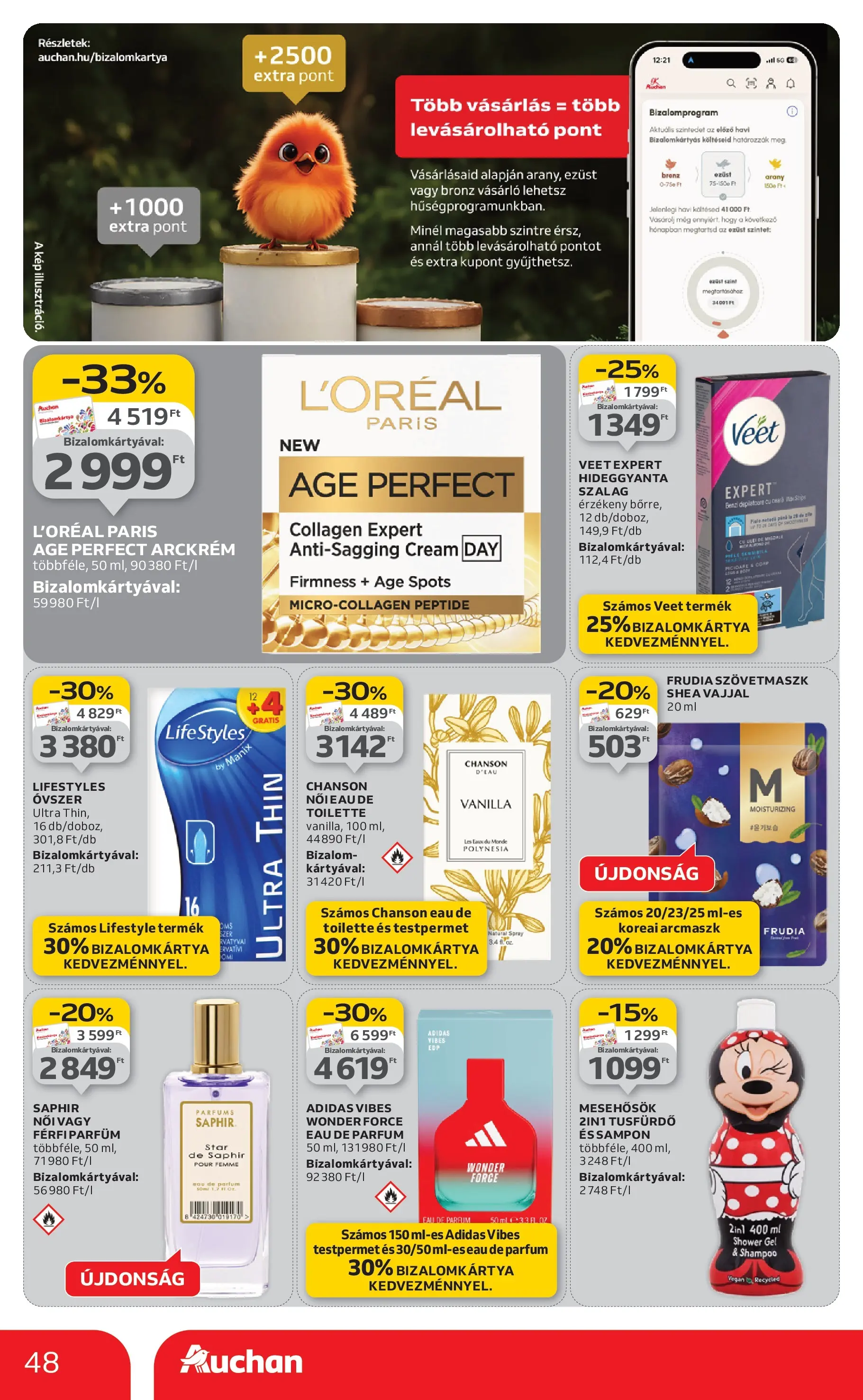 Akciós újság új Auchan - 2025.12.18. -tól/töl ⏳ | Oldal: 48 | Termékek: Testpermet, Óvszer, Parfüm, Vegán Auchan Akciós újság Debrecen - 2025.12.18. -tól/töl > akció, lapozható szórólap 🛍️ | Oldal: 48 | Termékek: Testpermet, Óvszer, Parfüm, Vegán