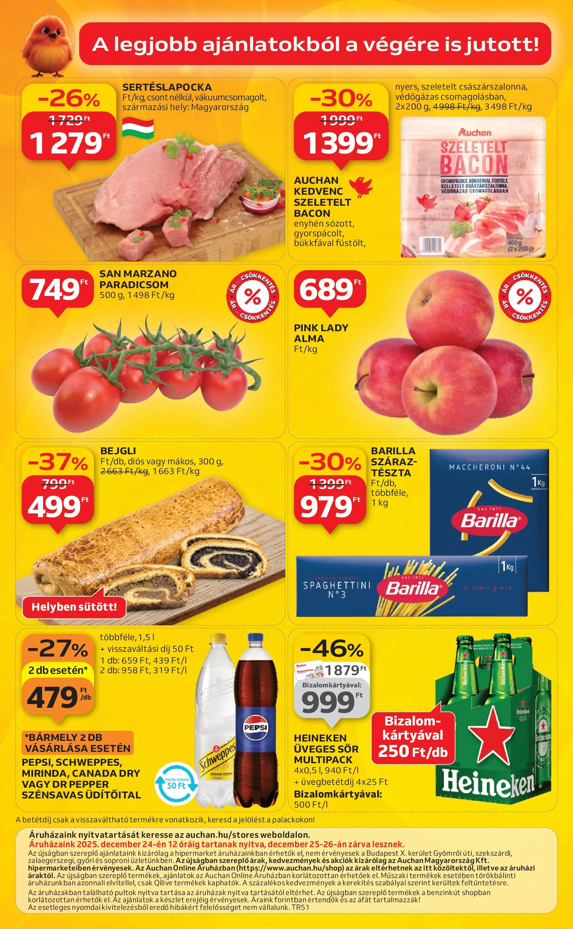 Akciós újság új Auchan - 2025.12.18. -tól/töl ⏳ | Oldal: 60 | Termékek: Pepsi, Sertéslapocka, Szeletelt bacon, Alma Auchan Akciós újság Debrecen - 2025.12.18. -tól/töl > akció, lapozható szórólap 🛍️ | Oldal: 60 | Termékek: Pepsi, Sertéslapocka, Szeletelt bacon, Alma