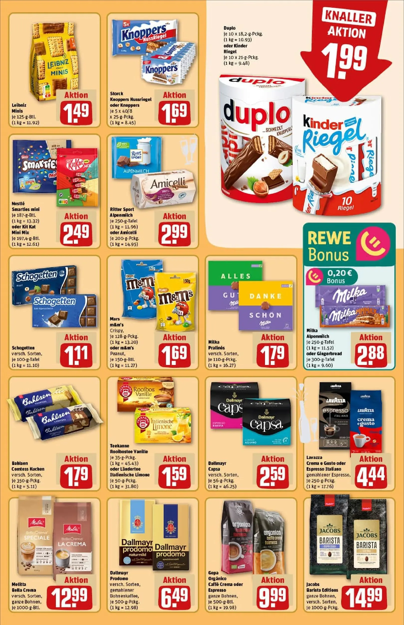 REWE Prospekt ab 22.12.2025 zum Blättern » Angebote | Seite: 21 | Produkte: Lavazza, Smarties, Kinder riegel, Mars