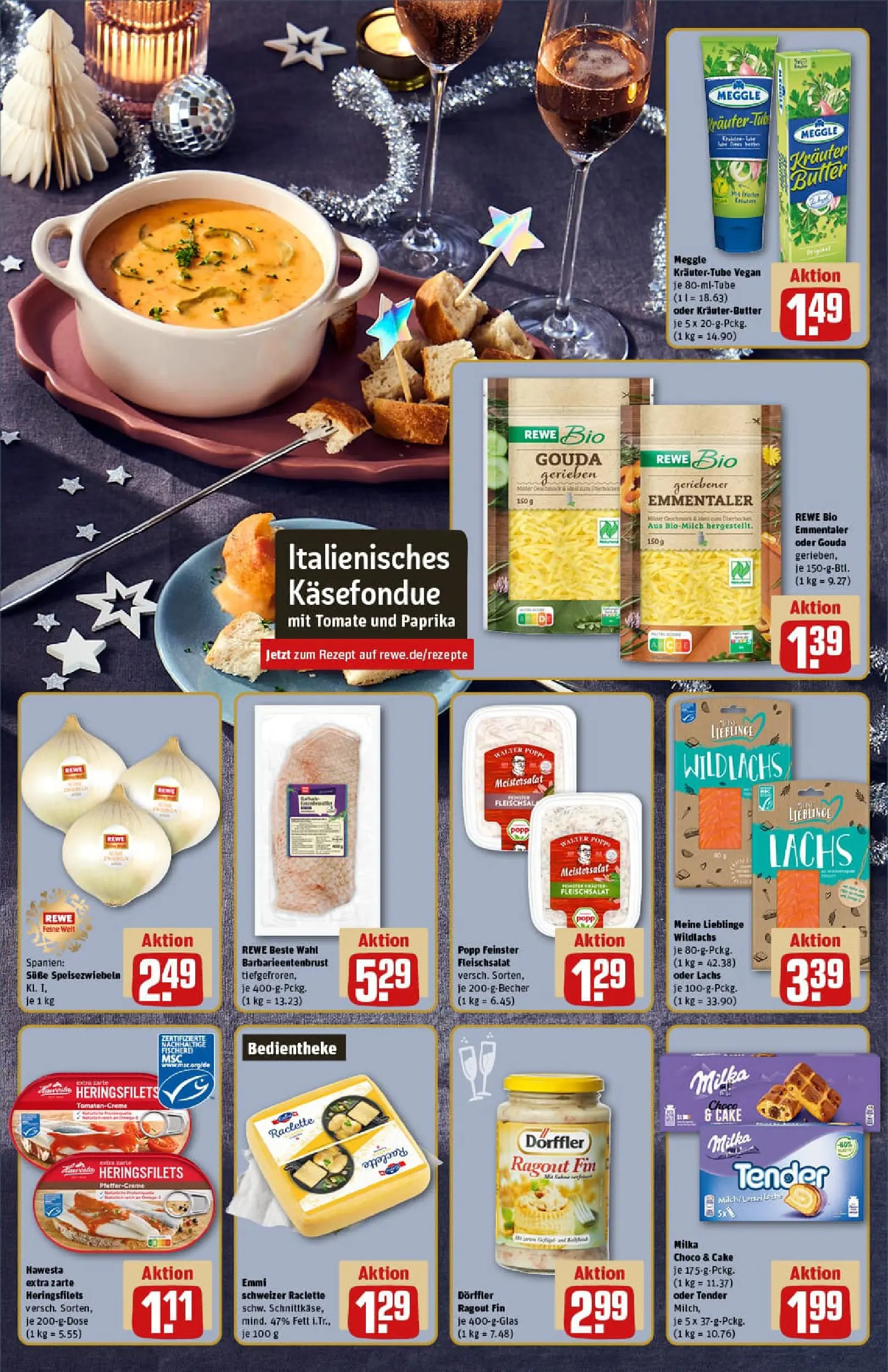 REWE Prospekt ab 22.12.2025 zum Blättern » Angebote | Seite: 3 | Produkte: Butter, Gouda, Milka, Paprika