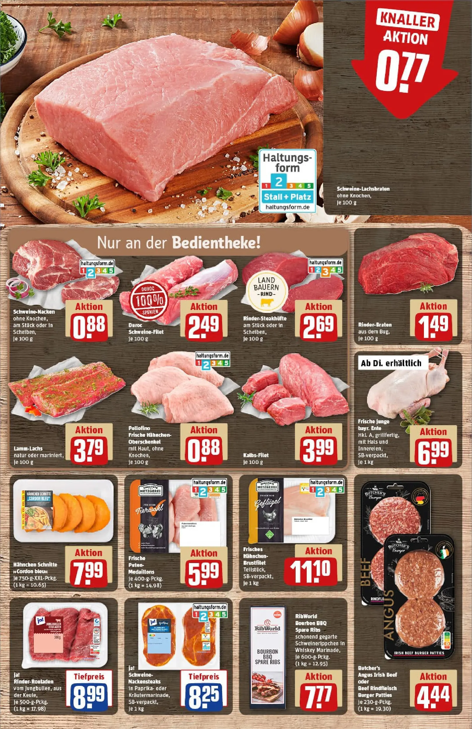 REWE Prospekt ab 22.12.2025 zum Blättern » Angebote | Seite: 8 | Produkte: Rinderrouladen, Nackensteaks, Bourbon, Ente