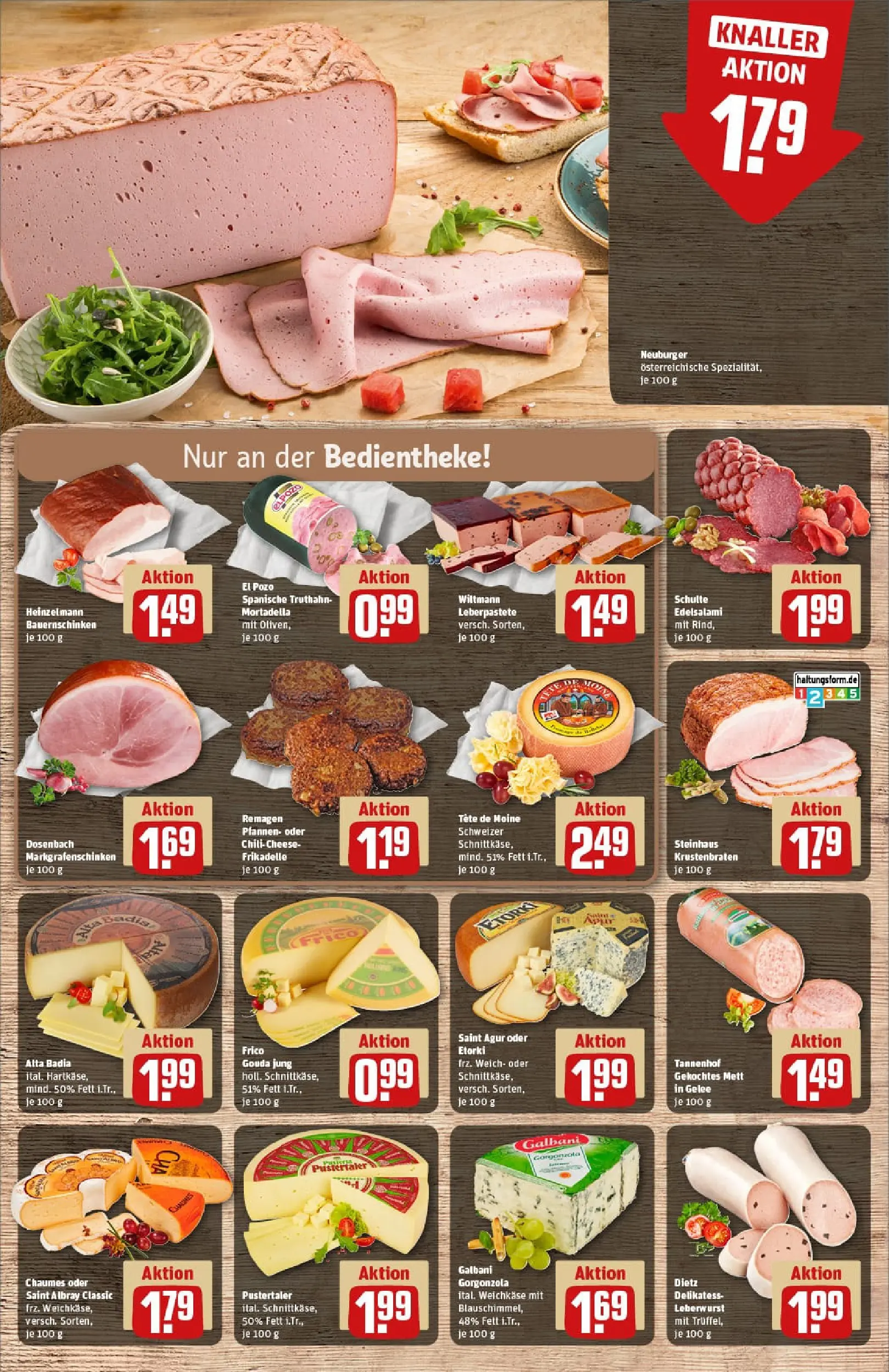 REWE Prospekt ab 22.12.2025 zum Blättern » Angebote | Seite: 9 | Produkte: Gouda, Krustenbraten, Chili, Salami