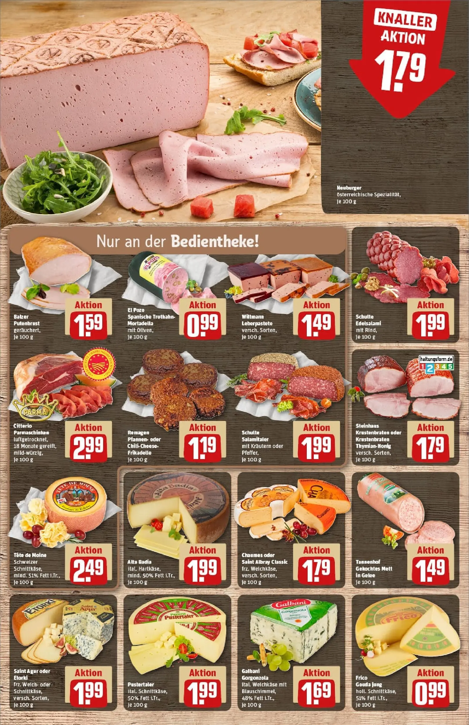 REWE Prospekt ab 22.12.2025 zum Blättern » Angebote | Seite: 9 | Produkte: Gouda, Krustenbraten, Salami