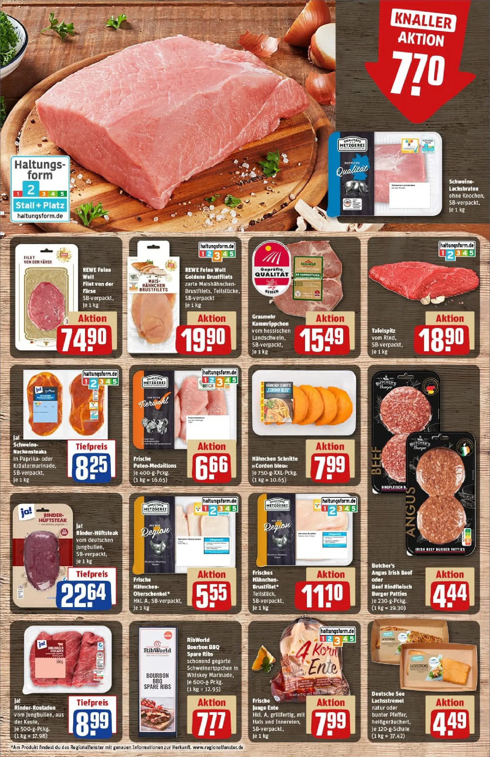 REWE Prospekt ab 22.12.2025 zum Blättern » Angebote | Seite: 8 | Produkte: Tafelspitz, Spare ribs, Steak, Whiskey