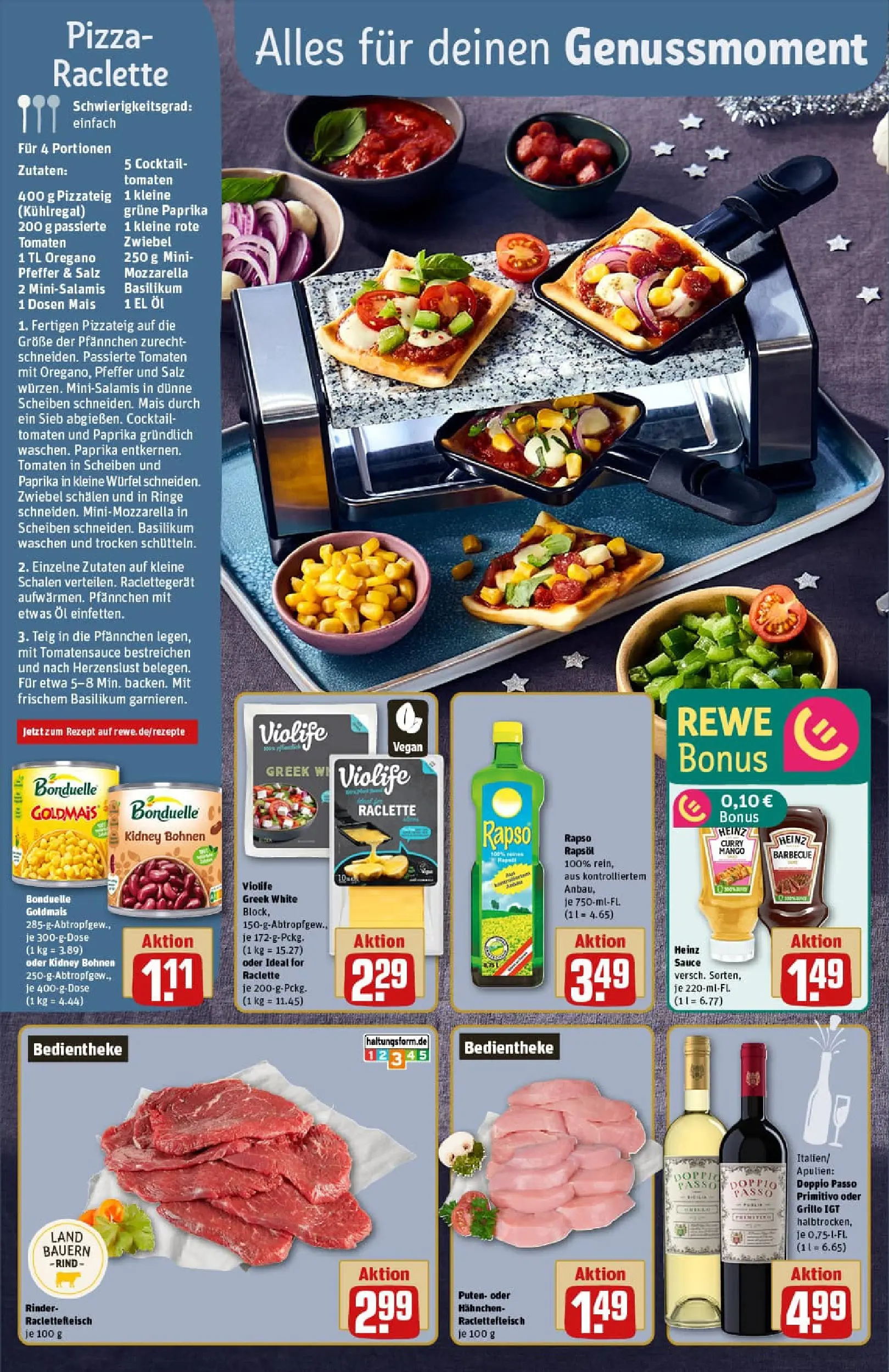 REWE Prospekt ab 22.12.2025 zum Blättern » Angebote | Seite: 2 | Produkte: Öl, Doppio passo primitivo, Mango, Pizza