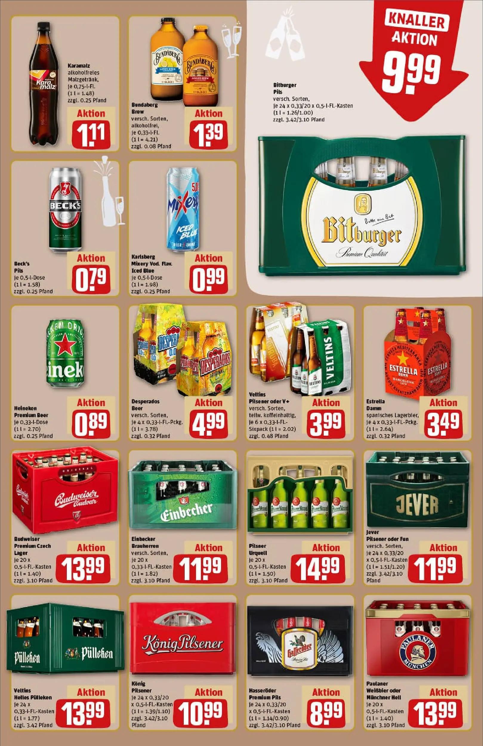 REWE Prospekt ab 22.12.2025 zum Blättern » Angebote | Seite: 17 | Produkte: Weißbier, Pils, Desperados, Budweiser