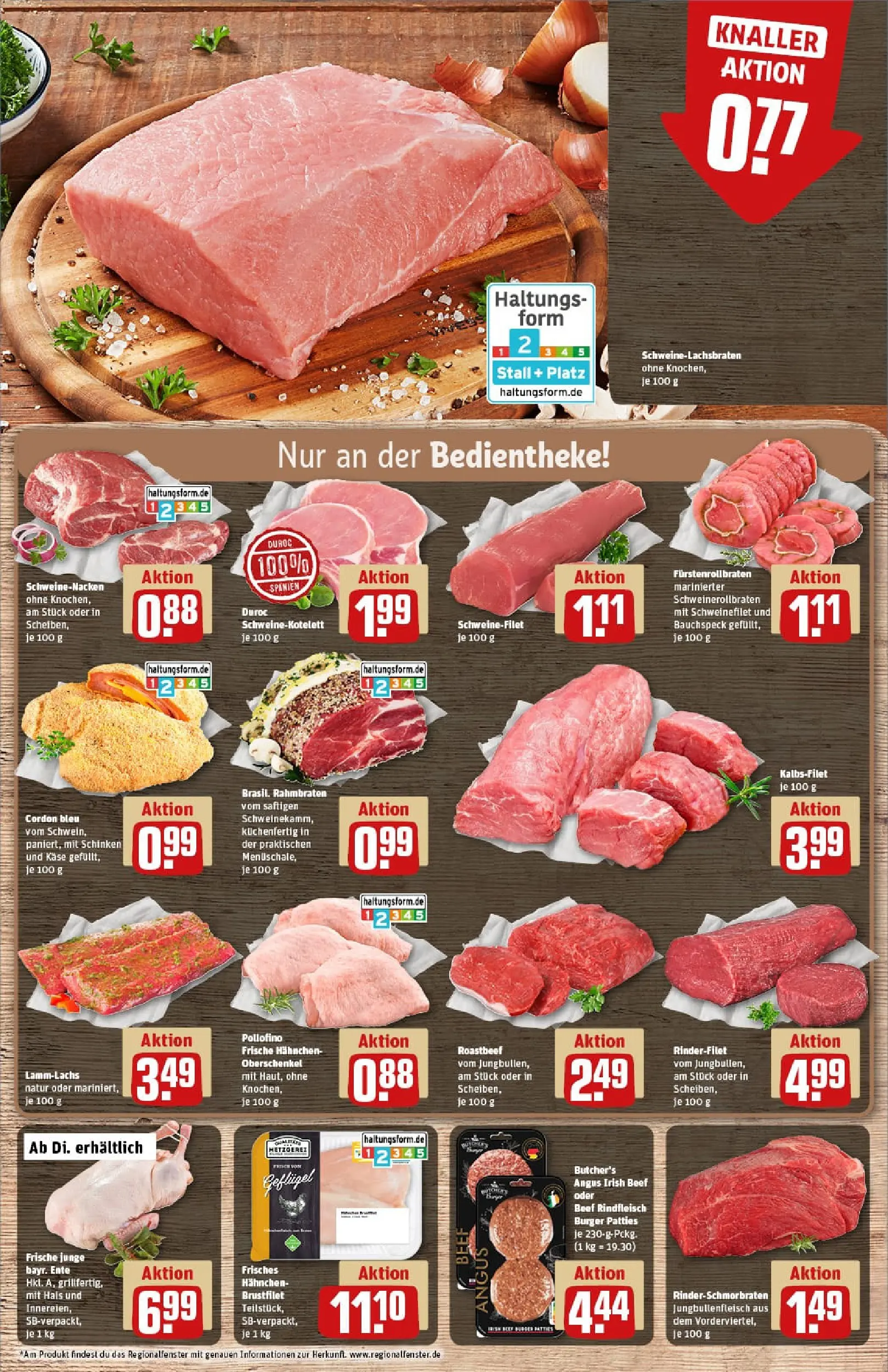 REWE Prospekt ab 22.12.2025 zum Blättern » Angebote | Seite: 8 | Produkte: Hahnchen, Rinderfilet, Schweinenacken, Ente