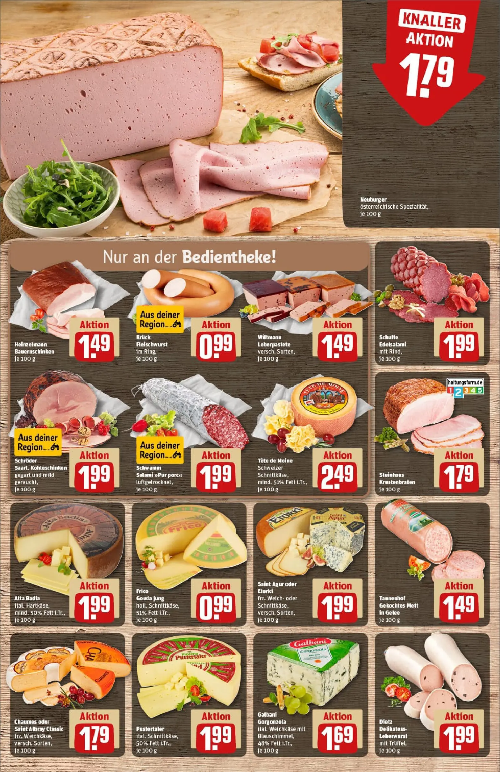 REWE Prospekt ab 22.12.2025 zum Blättern » Angebote | Seite: 9 | Produkte: Gouda, Krustenbraten, Salami