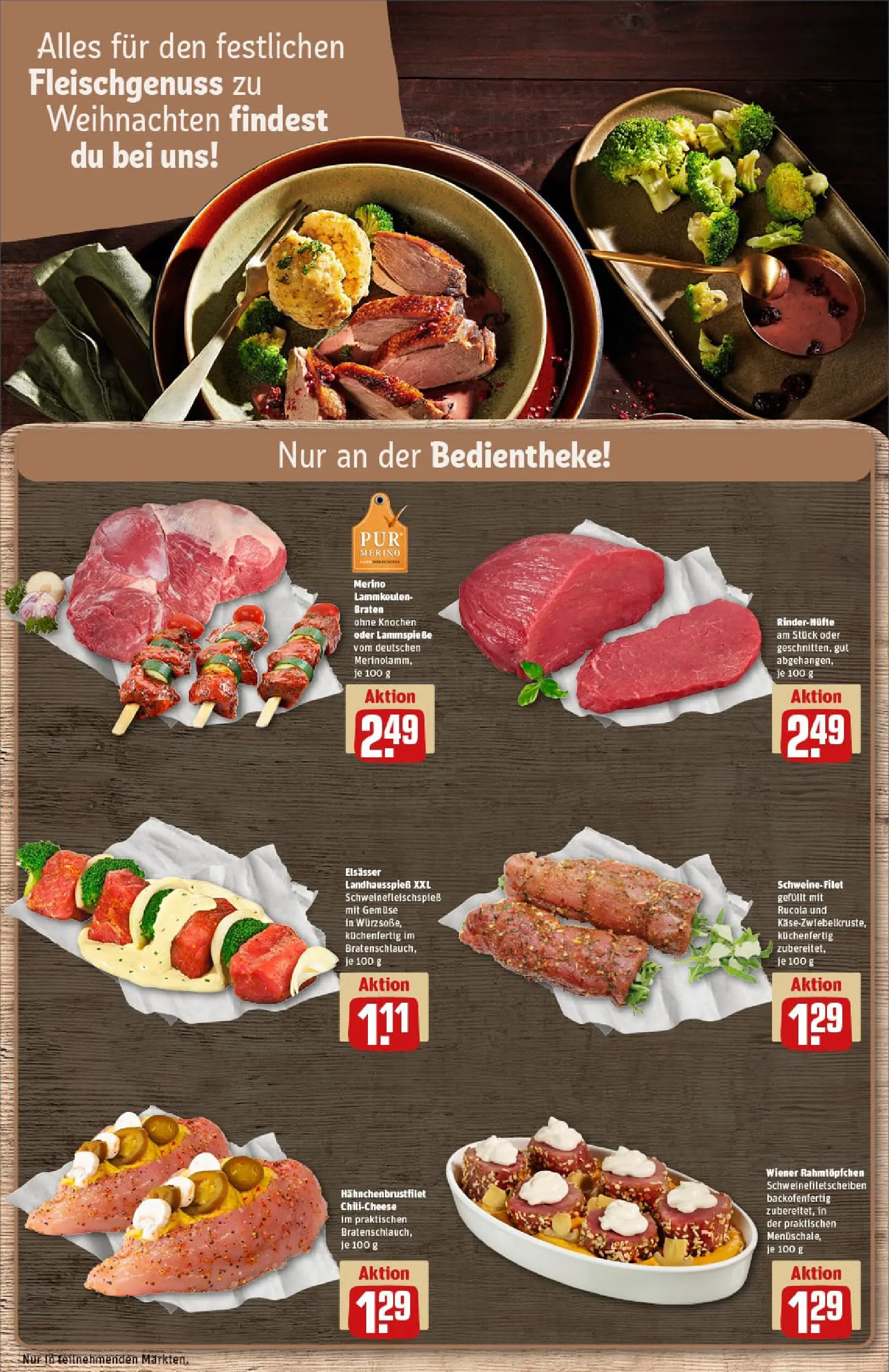 REWE Prospekt ab 22.12.2025 zum Blättern » Angebote | Seite: 10 | Produkte: Rucola, Schweinefilet, Gemüse