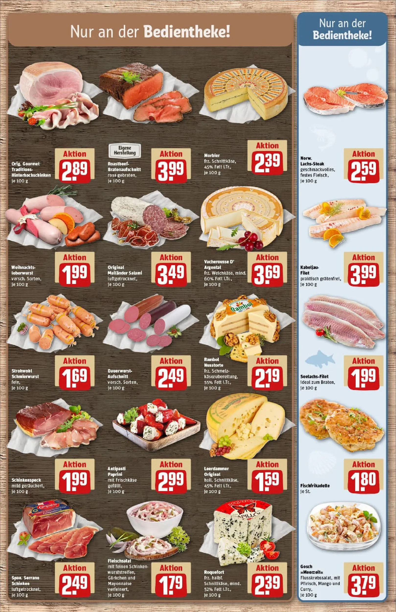 REWE Prospekt ab 22.12.2025 zum Blättern » Angebote | Seite: 9 | Produkte: Leerdammer, Roastbeef, Mango, Salami