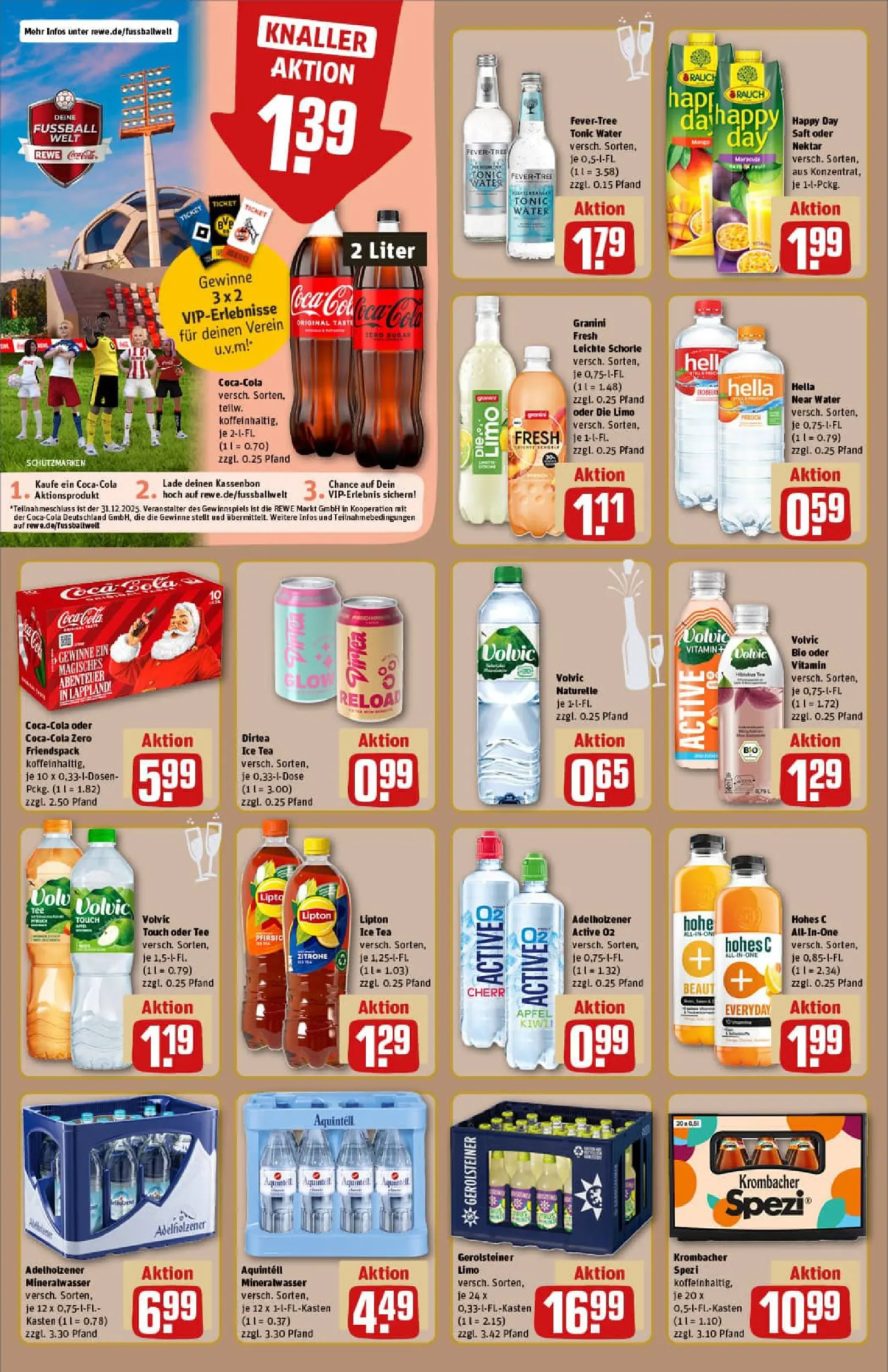 REWE Prospekt ab 22.12.2025 zum Blättern » Angebote | Seite: 16 | Produkte: Hella, Krombacher, Hohes c, Volvic