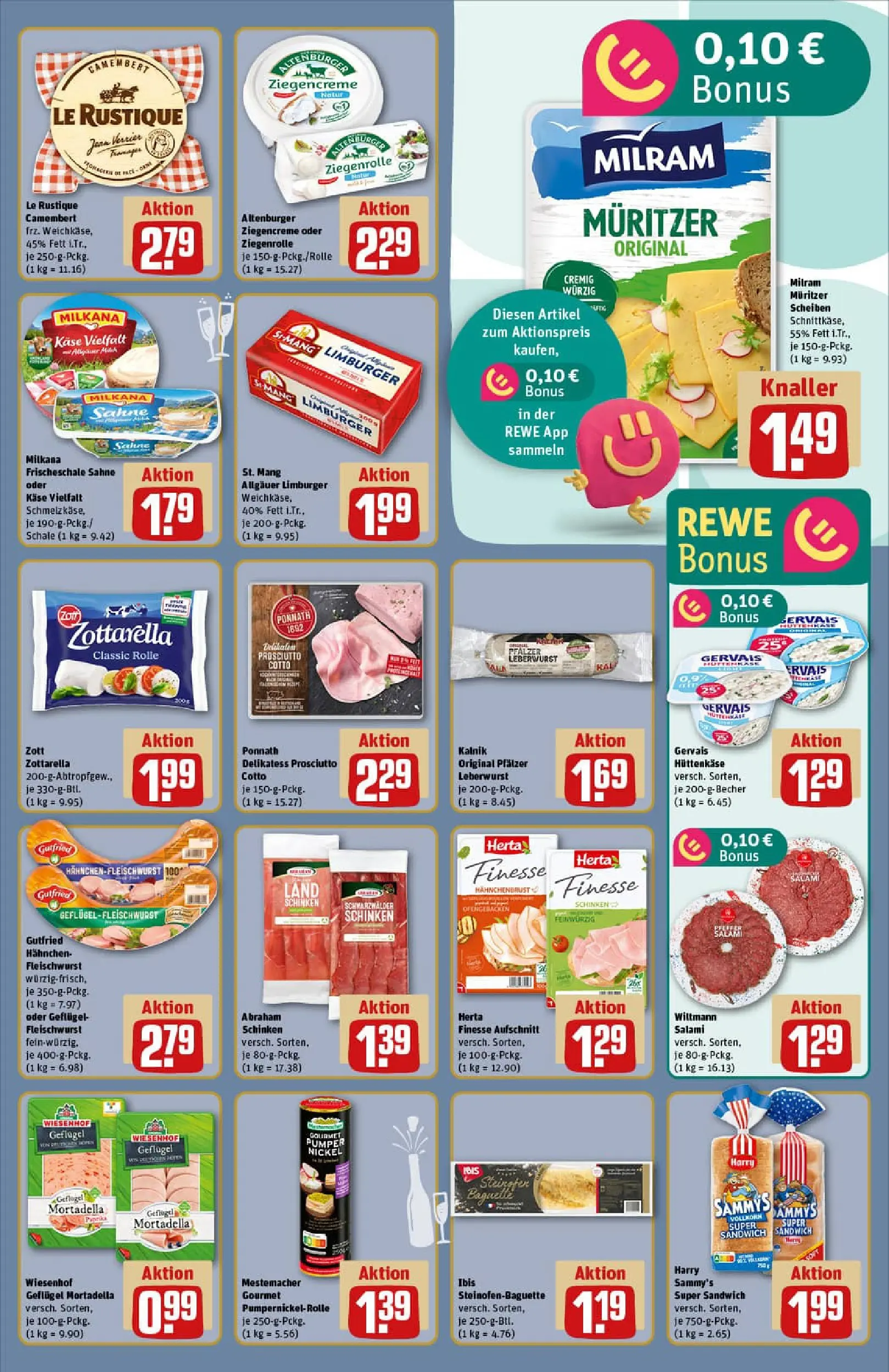 REWE Prospekt ab 22.12.2025 zum Blättern » Angebote | Seite: 13 | Produkte: Schinken, Sahne, Hüttenkäse, Herta finesse