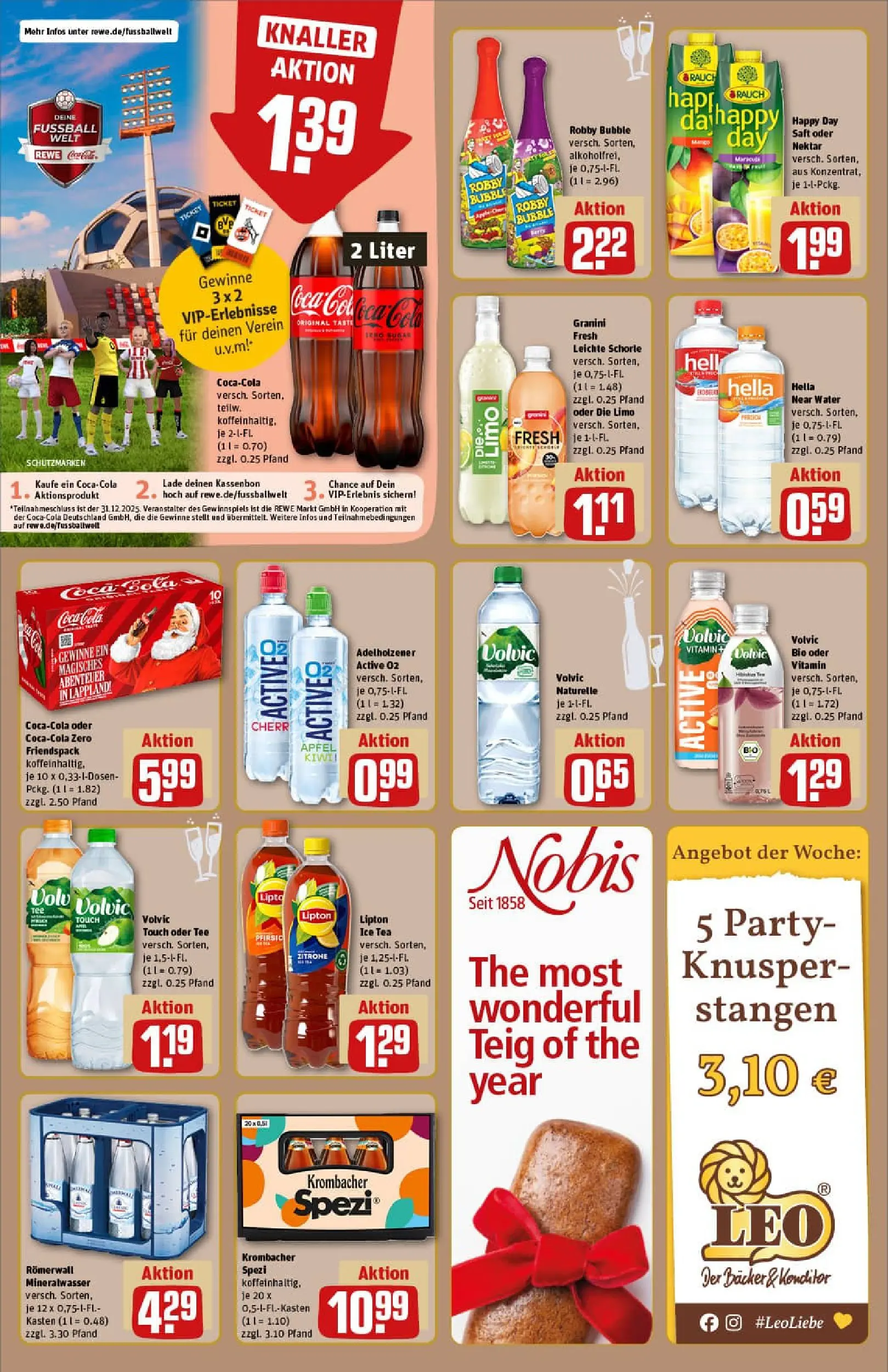 REWE Prospekt ab 22.12.2025 zum Blättern » Angebote | Seite: 14 | Produkte: Volvic touch, Zitrone, Krombacher, Kiwi