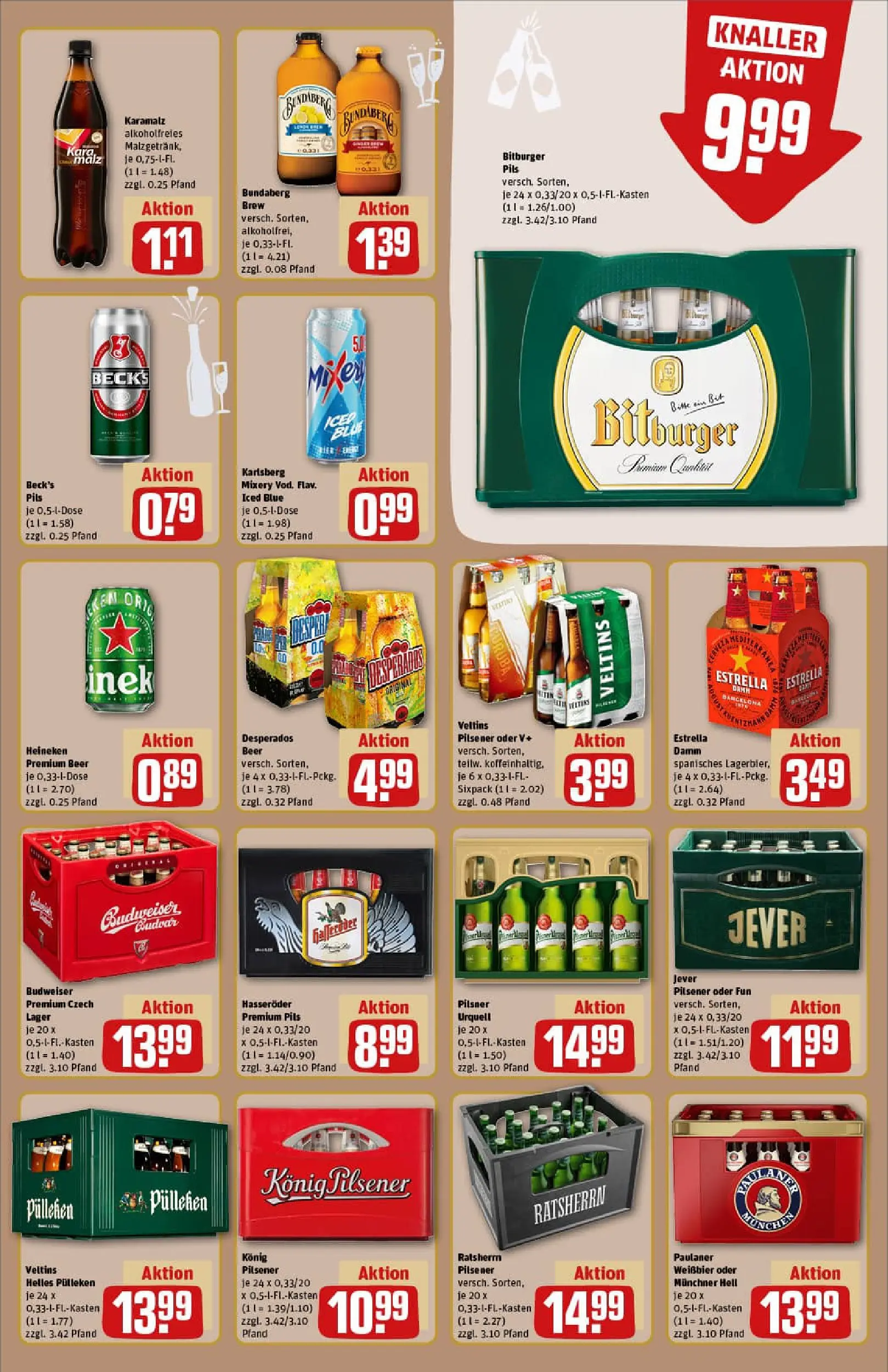 REWE Prospekt ab 22.12.2025 zum Blättern » Angebote | Seite: 17 | Produkte: Helles pulleken, Bitburger, Konig pilsener, Desperados