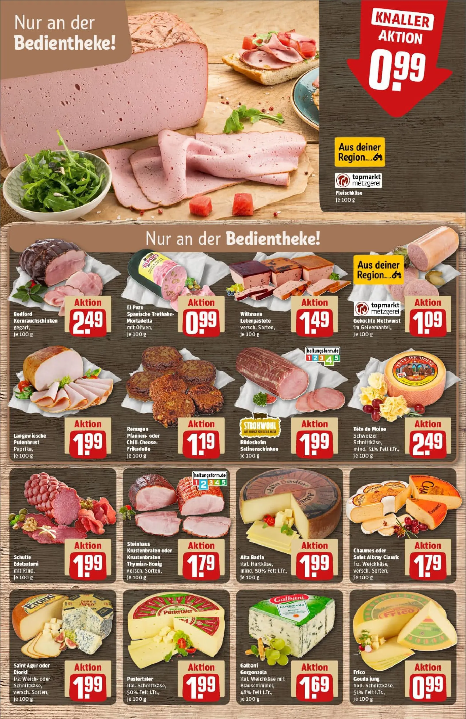 REWE Prospekt ab 22.12.2025 zum Blättern » Angebote | Seite: 9 | Produkte: Gouda, Krustenbraten, Salami