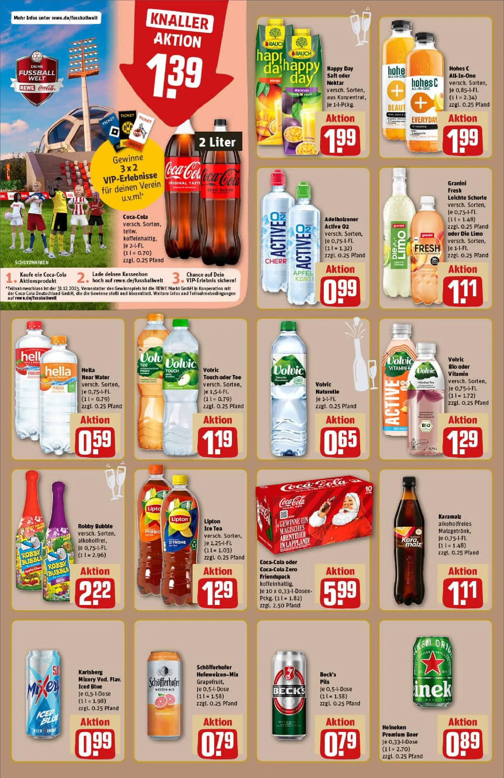 REWE Prospekt ab 22.12.2025 zum Blättern » Angebote | Seite: 14 | Produkte: Äpfel, Grapefruit, Saft, Kiwi