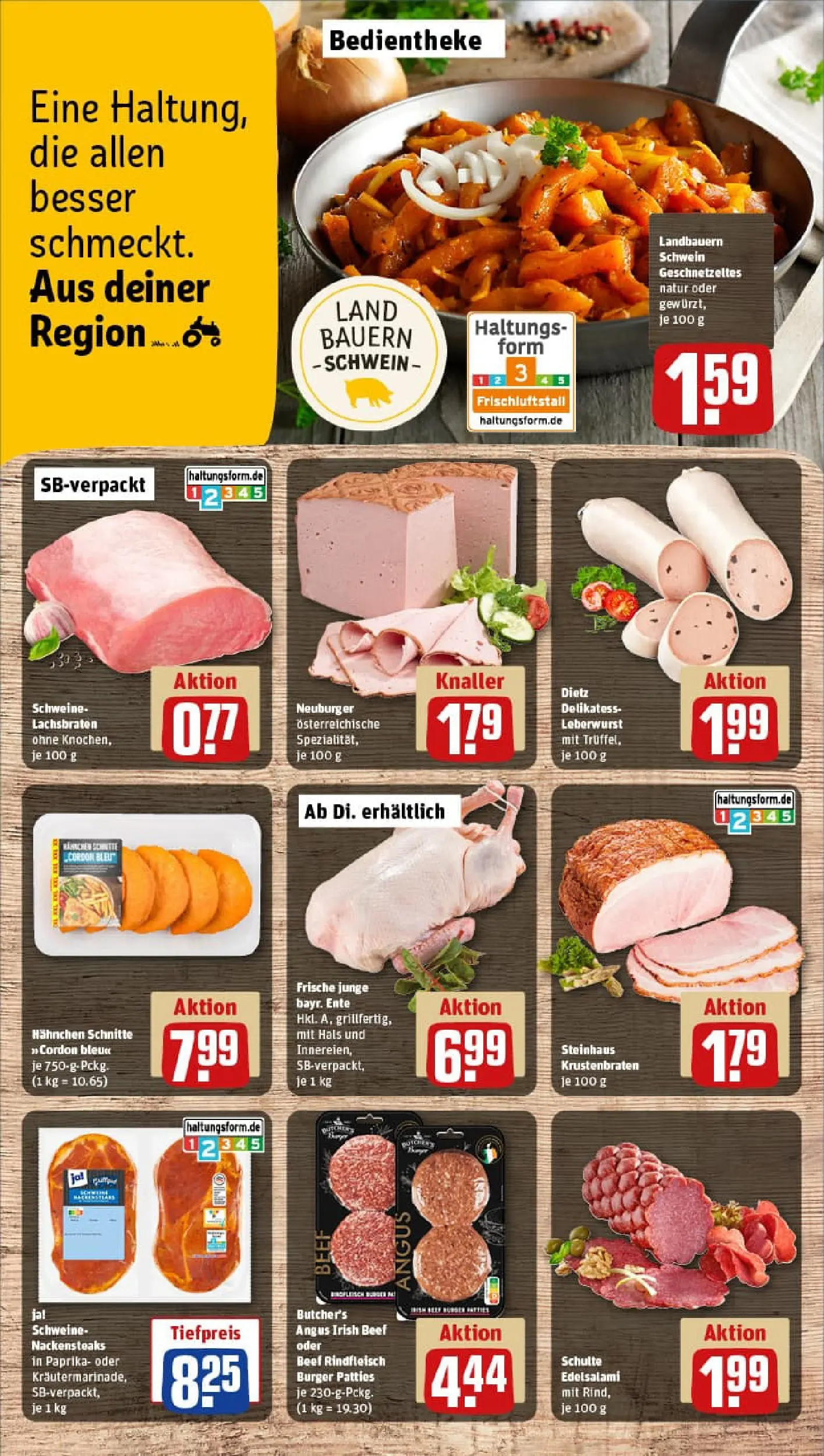 REWE Prospekt ab 22.12.2025 zum Blättern » Angebote | Seite: 10 | Produkte: Burger, Krustenbraten, Paprika, Rindfleisch