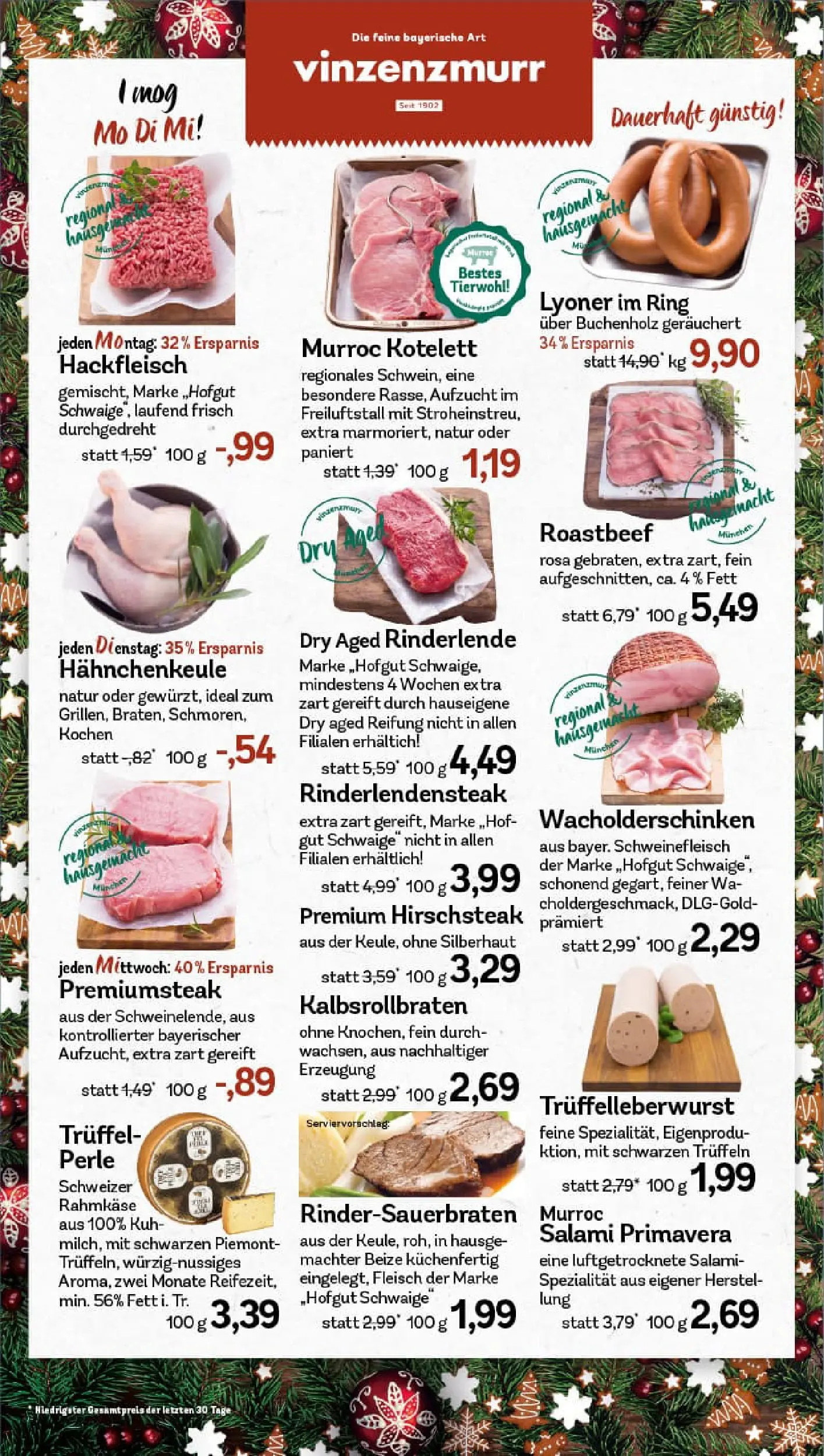 REWE Prospekt ab 22.12.2025 zum Blättern » Angebote | Seite: 10 | Produkte: Roastbeef, Salami, Fleisch, Hackfleisch