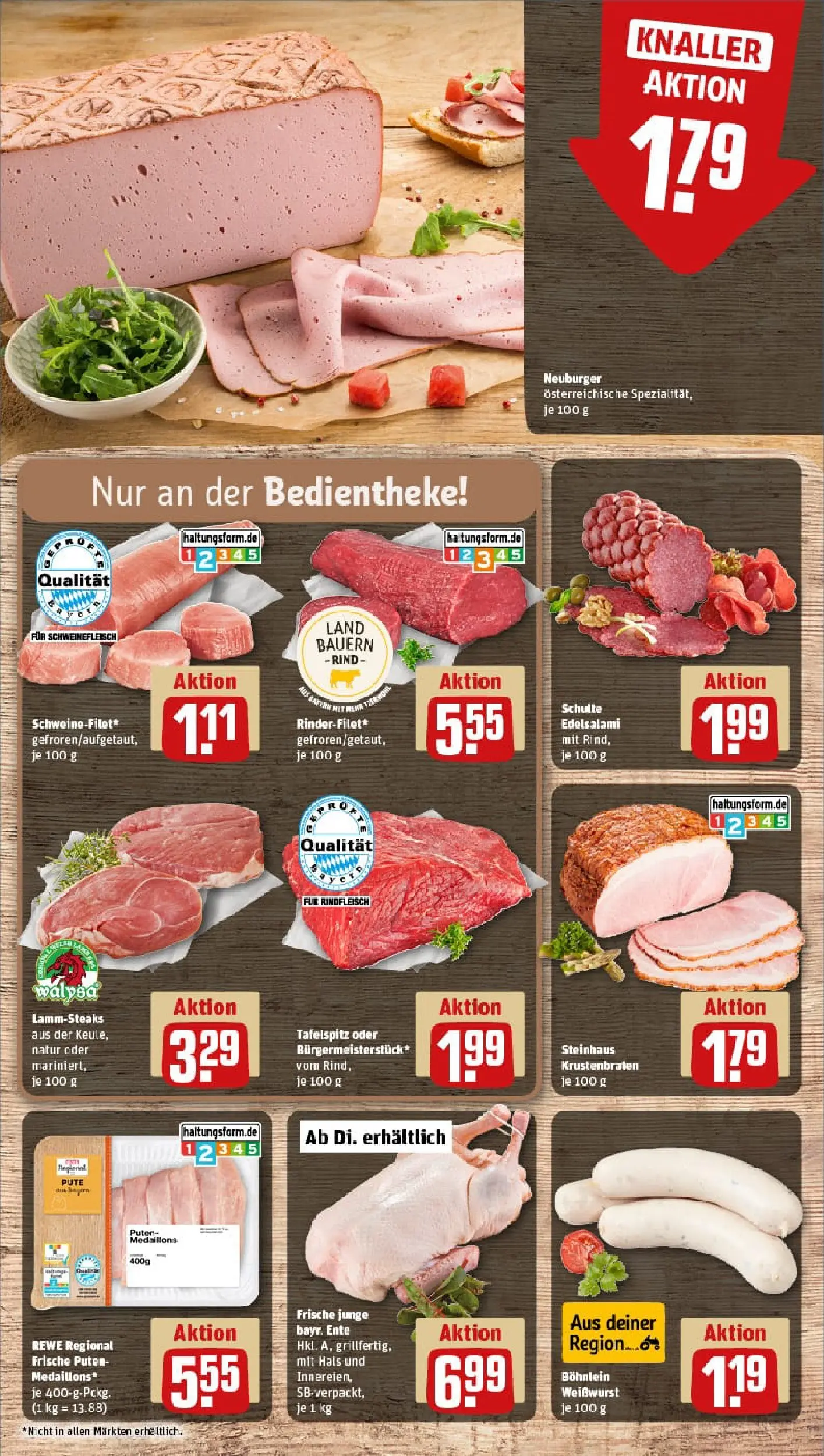 REWE Prospekt ab 22.12.2025 zum Blättern » Angebote | Seite: 10 | Produkte: Pute, Salami, Schweinefleisch, Ente