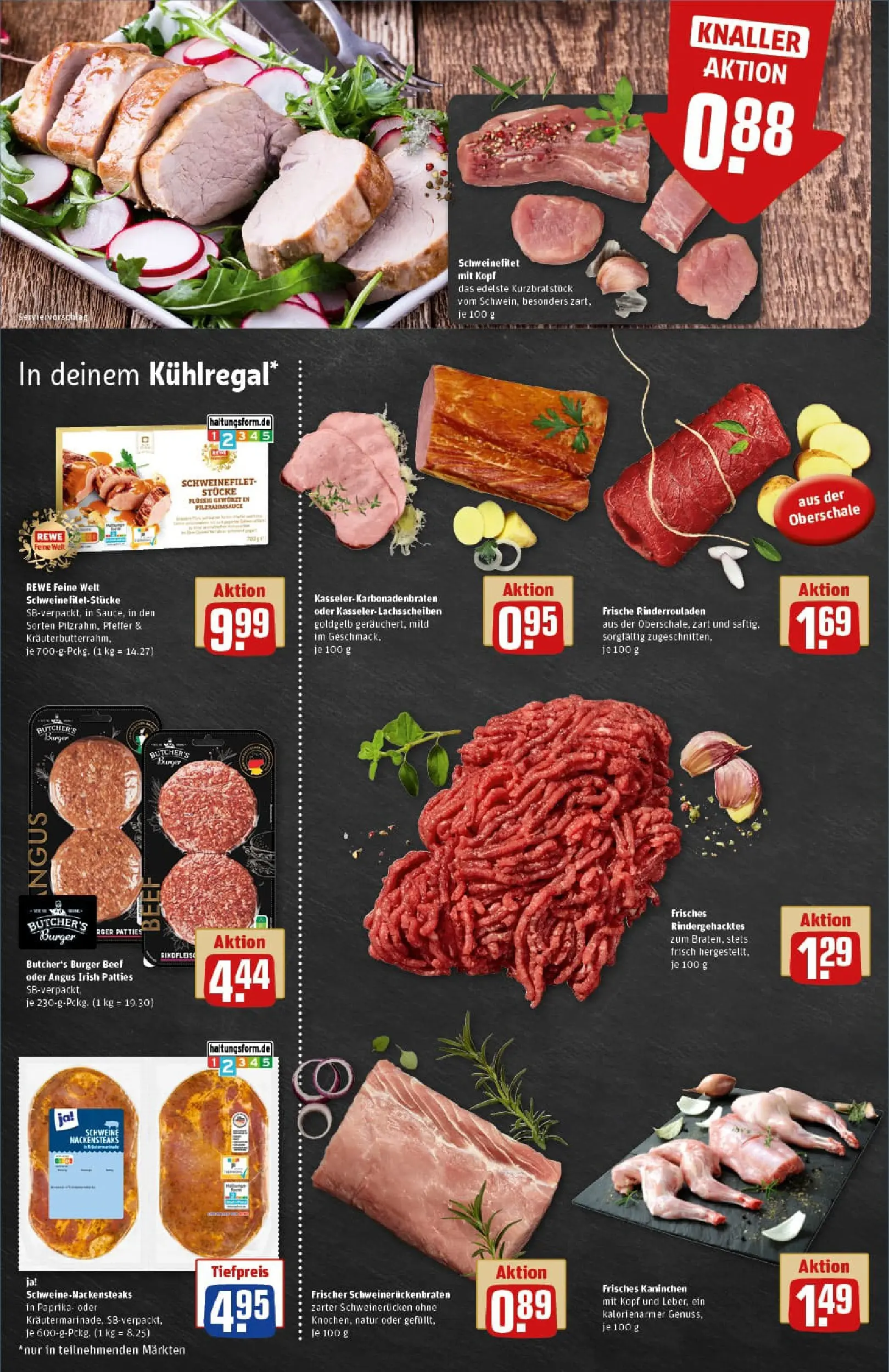 REWE Prospekt ab 22.12.2025 zum Blättern » Angebote | Seite: 6 | Produkte: Burger, Schweinefilet, Paprika, Pfeffer