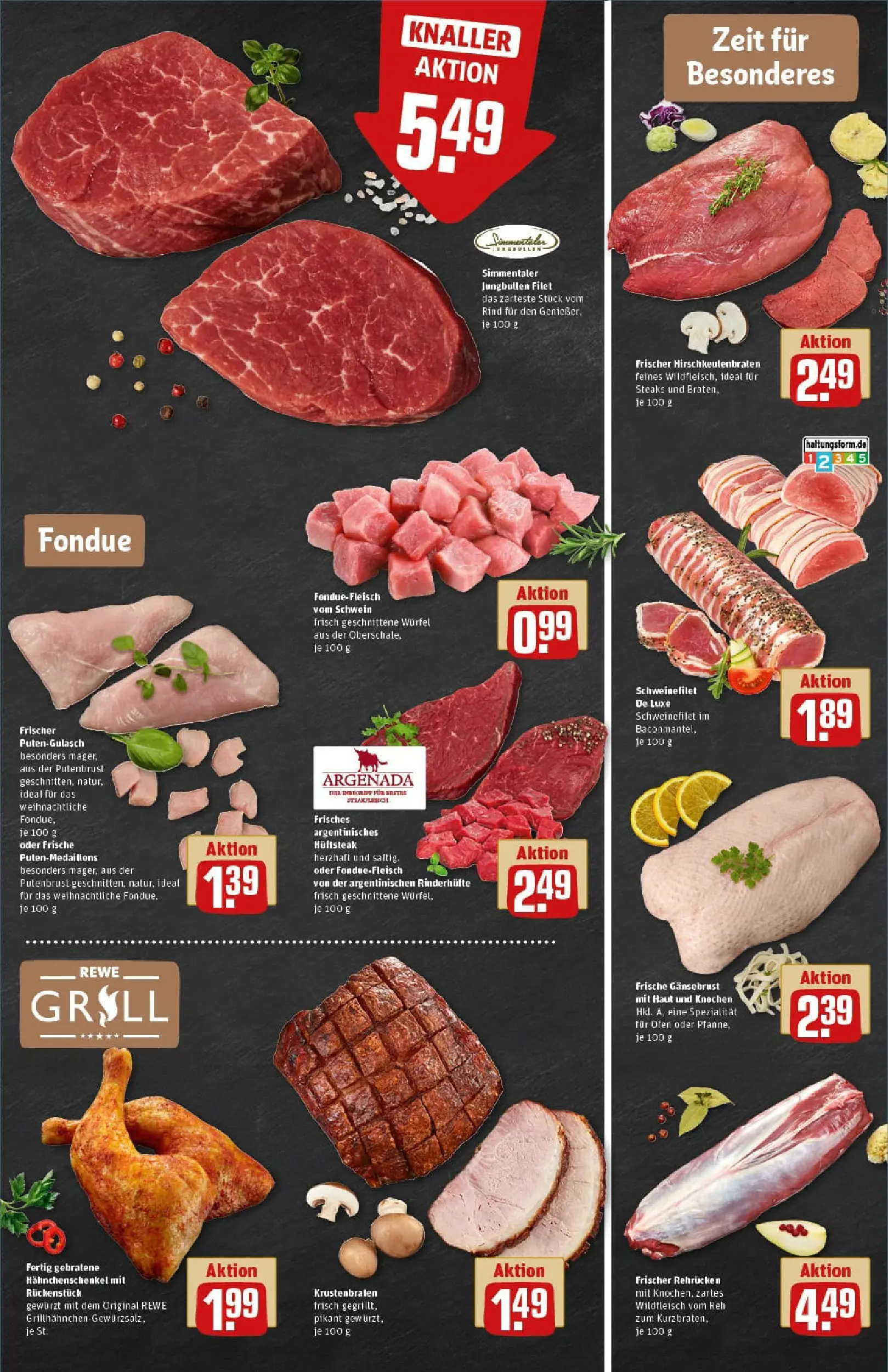 REWE Prospekt ab 22.12.2025 zum Blättern » Angebote | Seite: 7 | Produkte: Grill, Schweinefilet, Fondue, Fleisch