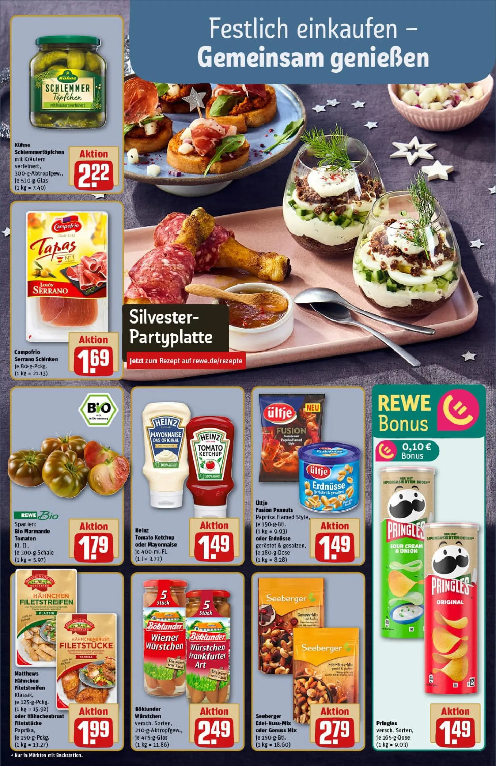 REWE Prospekt ab 22.12.2025 zum Blättern » Angebote | Seite: 14 | Produkte: Wiener wurstchen, Tomaten, Serrano schinken, Pringles
