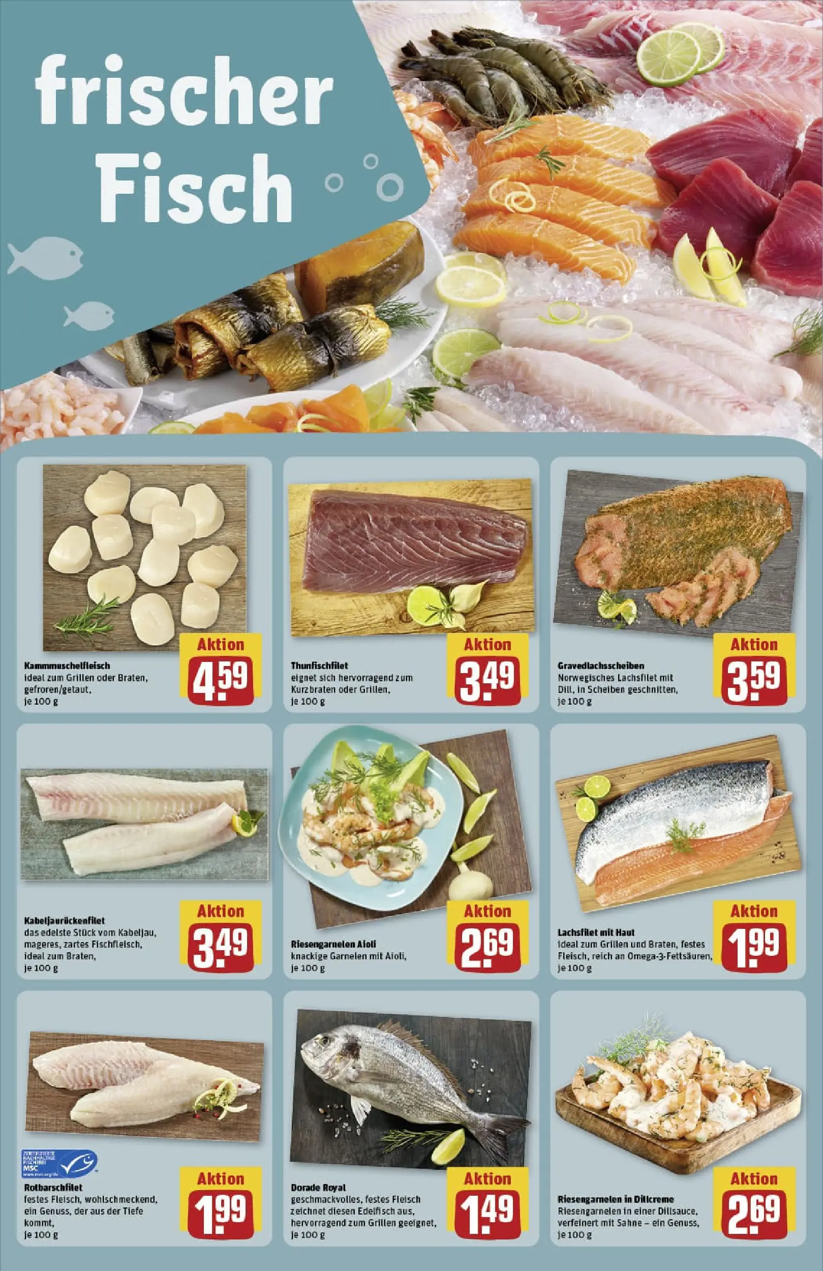 REWE Prospekt ab 22.12.2025 zum Blättern » Angebote | Seite: 29 | Produkte: Dorade, Garnelen, Dill, Fleisch