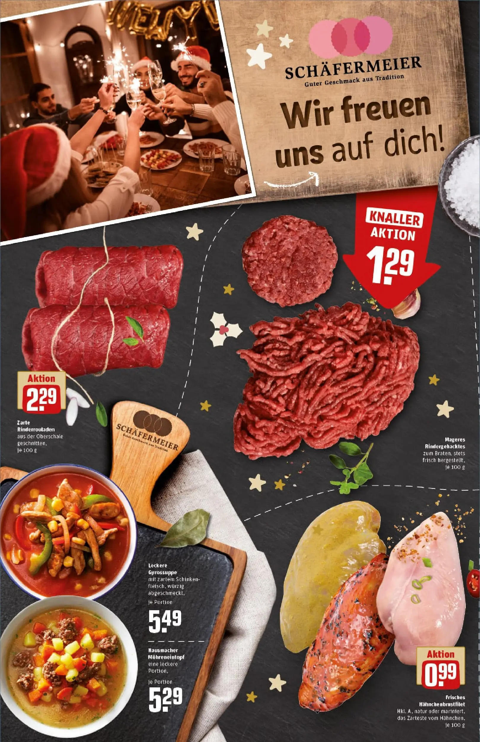 REWE Prospekt ab 22.12.2025 zum Blättern » Angebote | Seite: 6 | Produkte: Rinderrouladen, Schinken