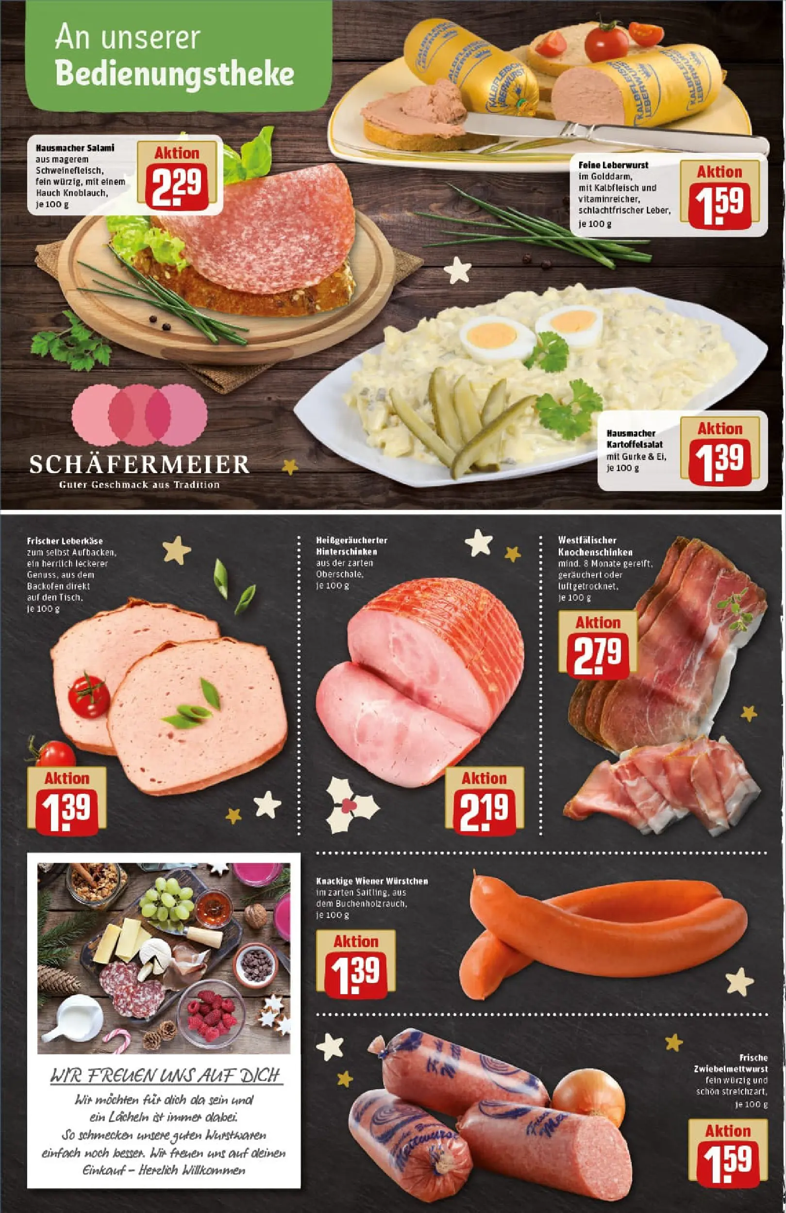 REWE Prospekt ab 22.12.2025 zum Blättern » Angebote | Seite: 8 | Produkte: Wiener wurstchen, Backofen, Salami, Leberkase