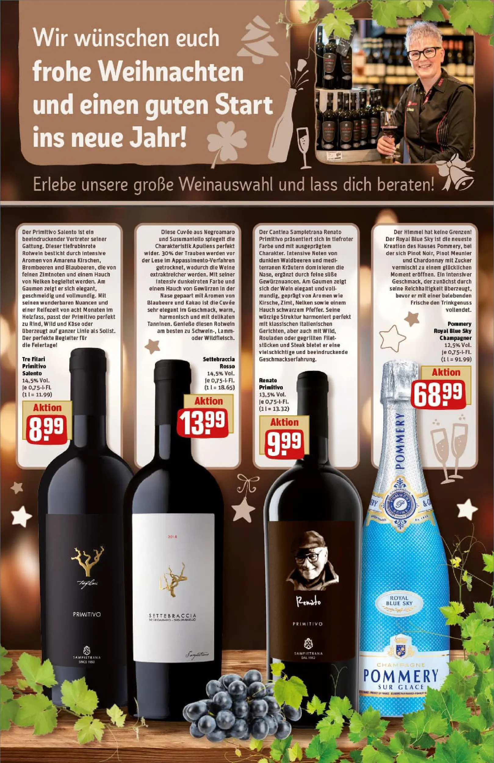 REWE Prospekt ab 22.12.2025 zum Blättern » Angebote | Seite: 30 | Produkte: Käse, Trauben, Rotwein, Steak