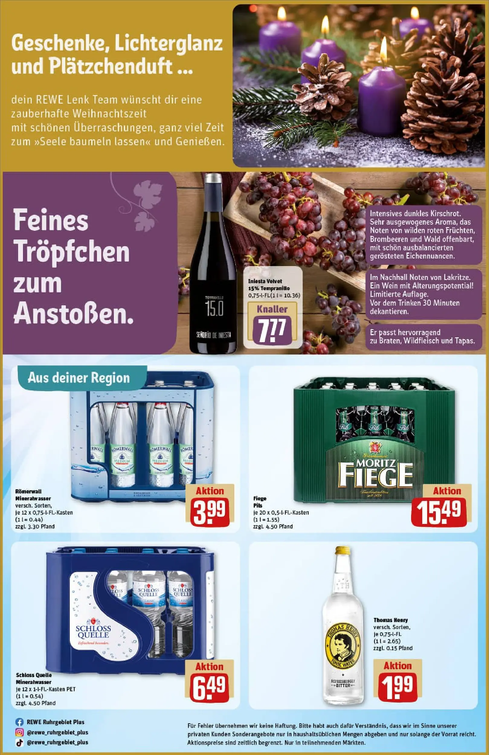 REWE Prospekt ab 22.12.2025 zum Blättern » Angebote | Seite: 29 | Produkte: Pils, Mineralwasser, Wein