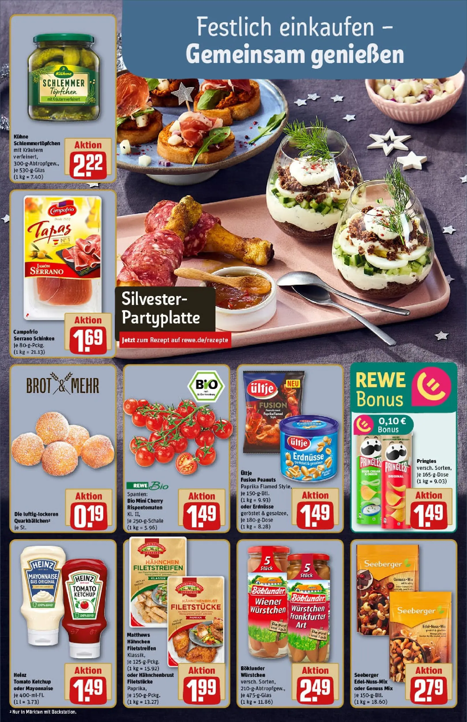 REWE Prospekt ab 22.12.2025 zum Blättern » Angebote | Seite: 4 | Produkte: Ultje erdnusse, Wiener wurstchen, Ketchup, Hahnchenbrust