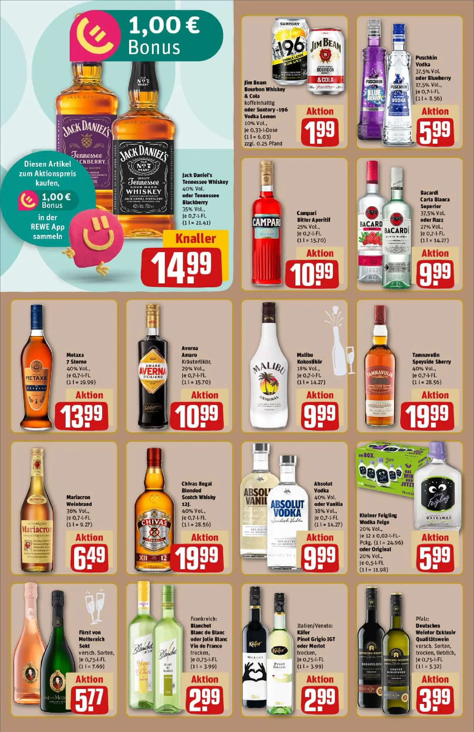REWE Prospekt ab 22.12.2025 zum Blättern » Angebote | Seite: 20 | Produkte: Rum, Merlot, Mariacron, Whiskey