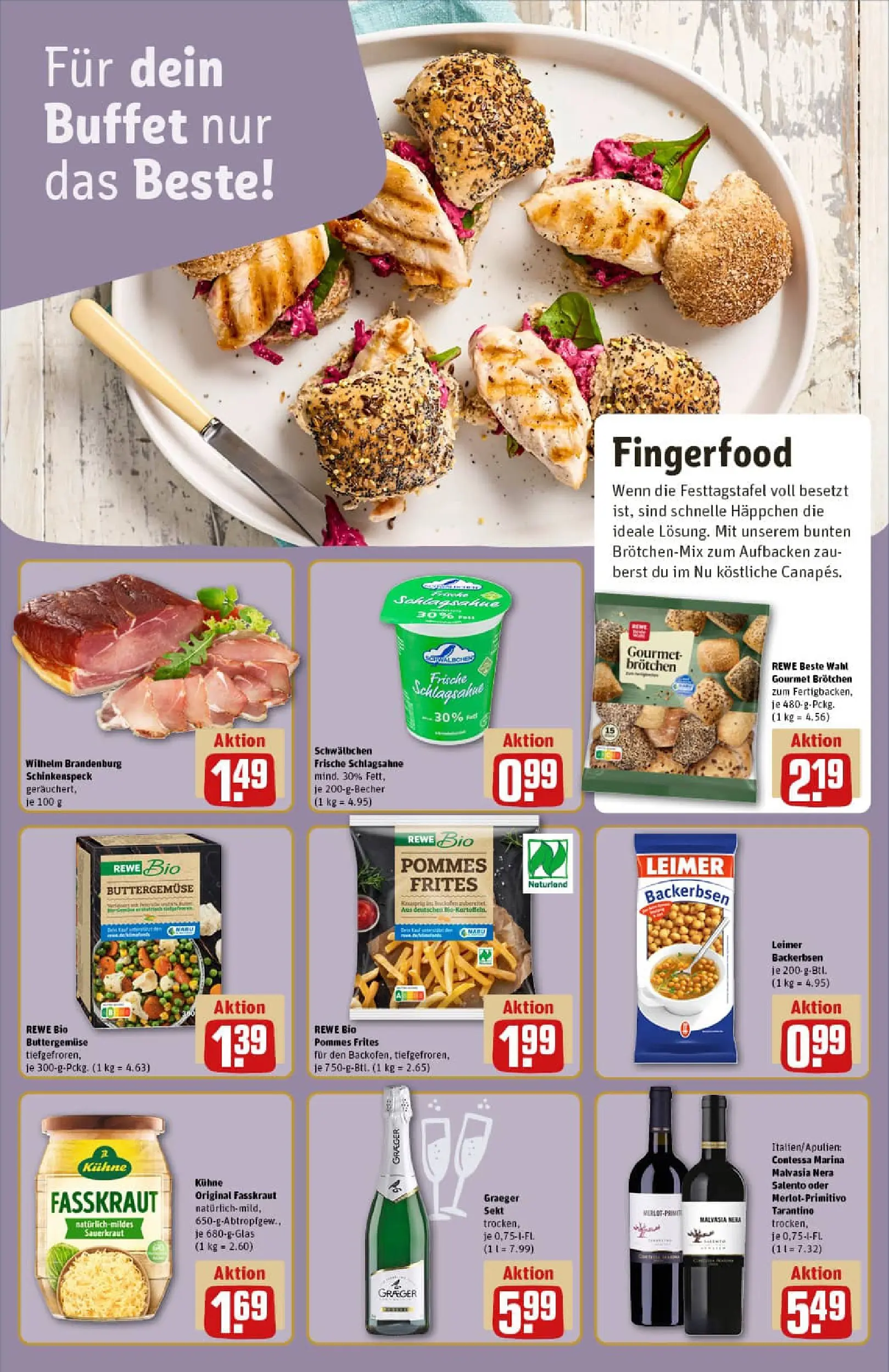 REWE Prospekt ab 22.12.2025 zum Blättern » Angebote | Seite: 16 | Produkte: Schlagsahne, Sekt, Pommes, Pommes frites