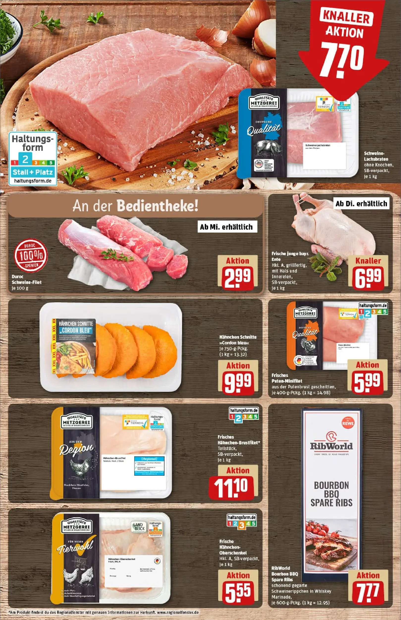 REWE Prospekt ab 22.12.2025 zum Blättern » Angebote | Seite: 10 | Produkte: Spare ribs, Schweinefilet, Bourbon, Whiskey