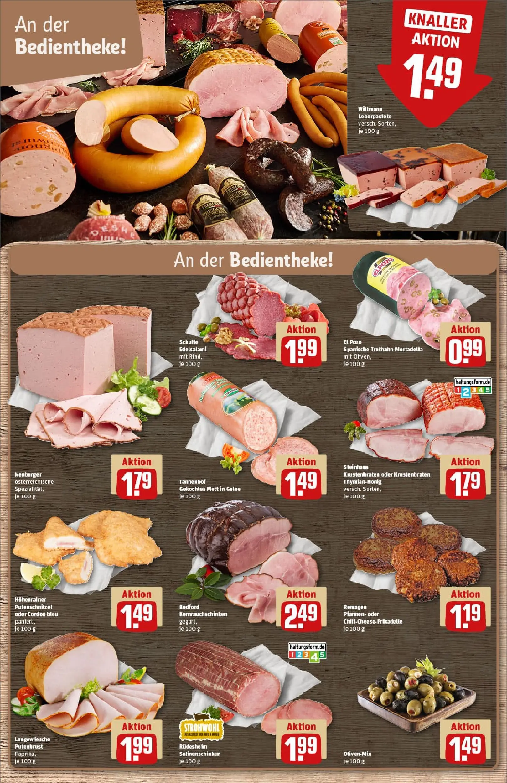 REWE Prospekt ab 22.12.2025 zum Blättern » Angebote | Seite: 14 | Produkte: Krustenbraten, Paprika, Putenschnitzel, Salami