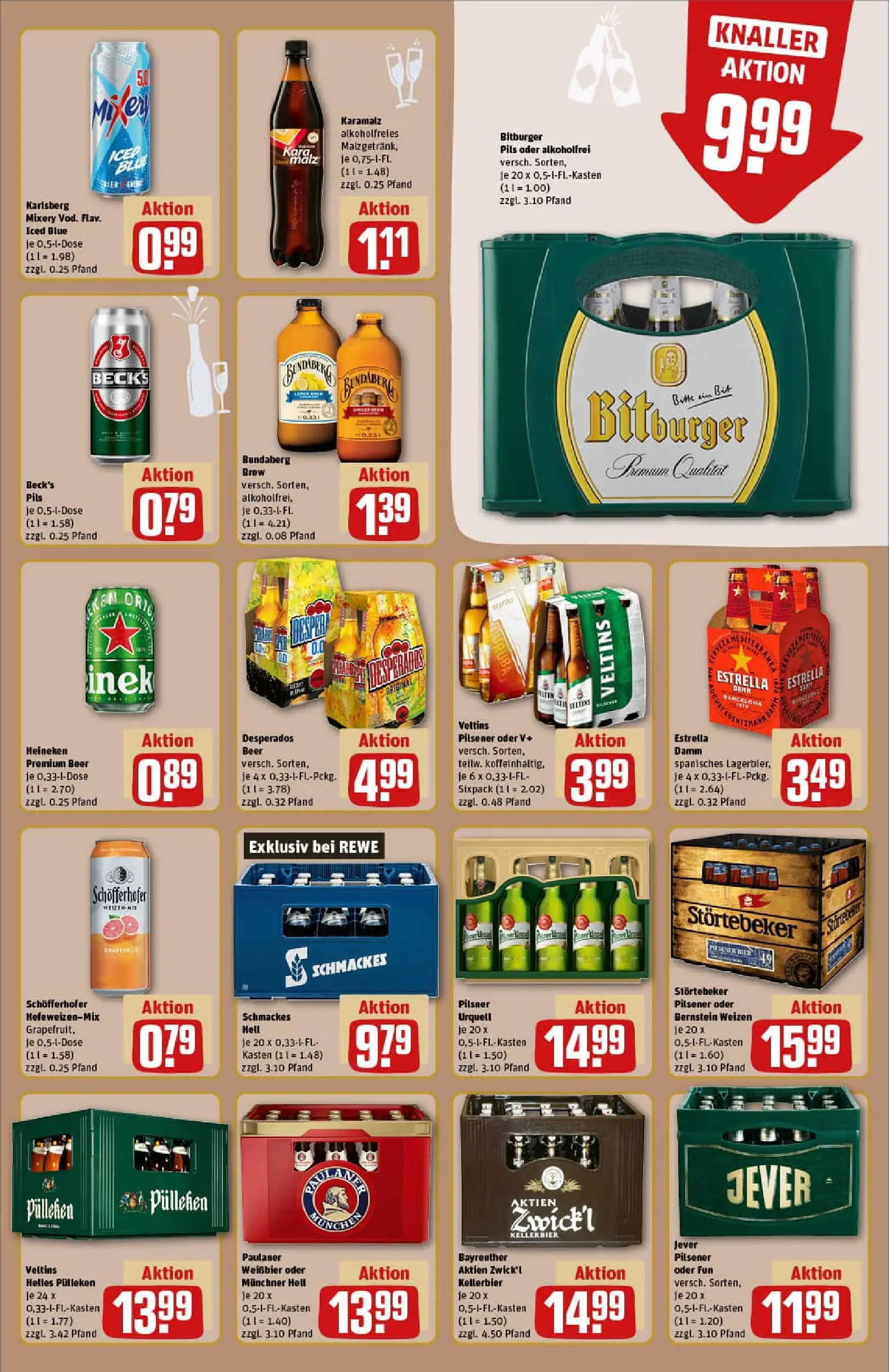 REWE Prospekt ab 22.12.2025 zum Blättern » Angebote | Seite: 21 | Produkte: Bitburger, Weißbier, Pils, Desperados