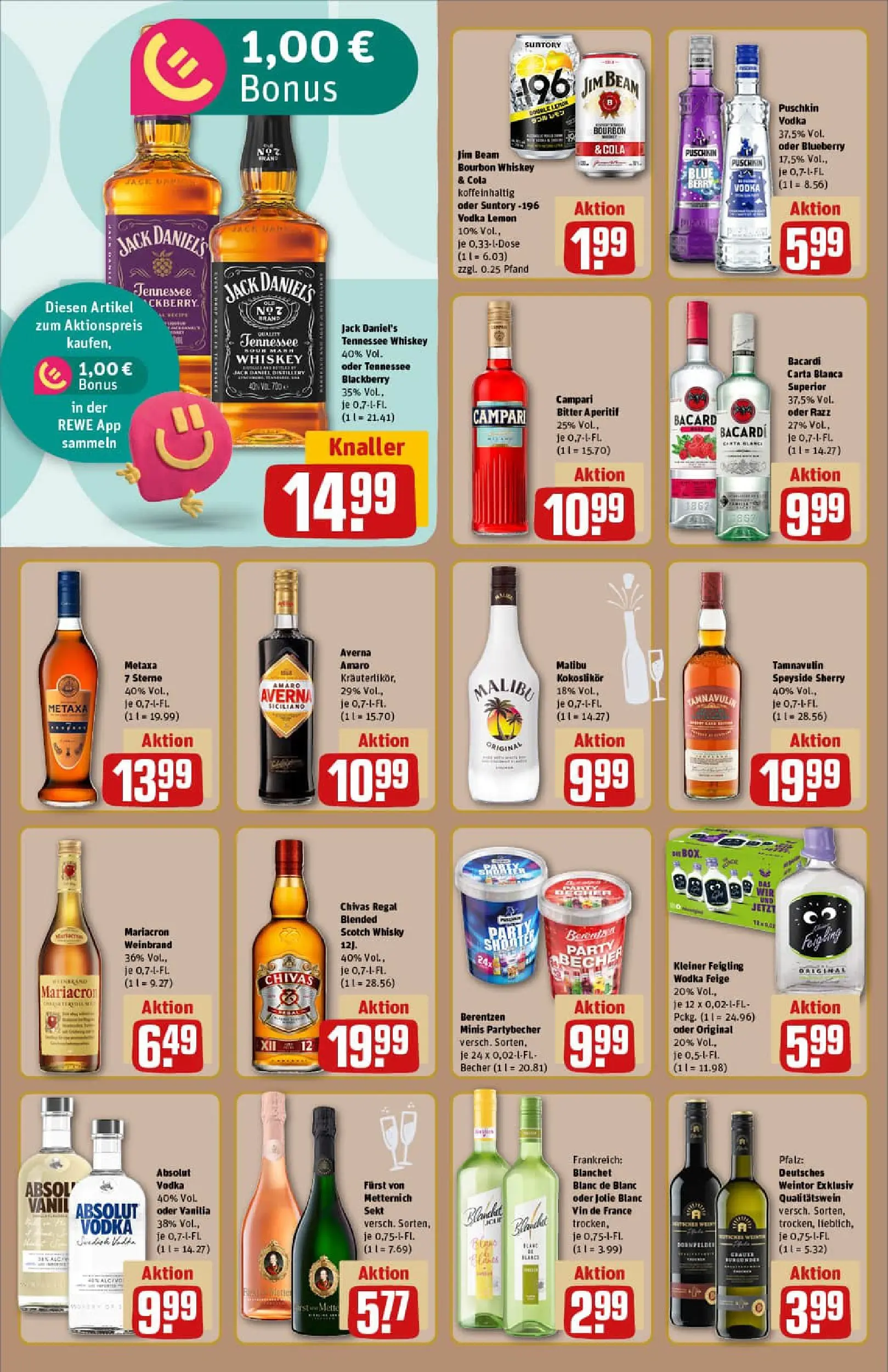 REWE Prospekt ab 22.12.2025 zum Blättern » Angebote | Seite: 22 | Produkte: Whisky, Jim beam, Bourbon, Whiskey