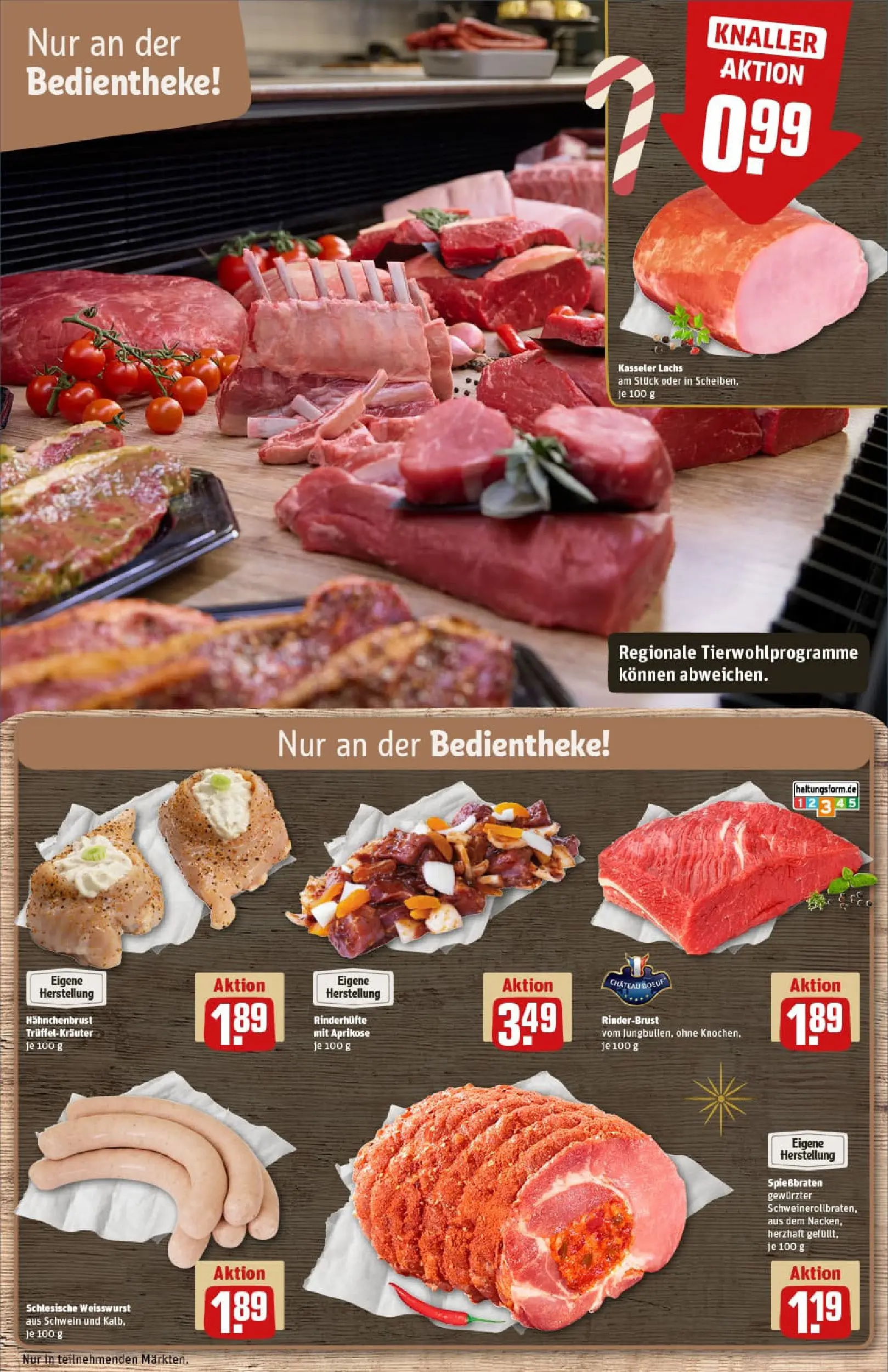 REWE Prospekt ab 22.12.2025 zum Blättern » Angebote | Seite: 12 | Produkte: Weißwurst, Lachs, Hahnchenbrust