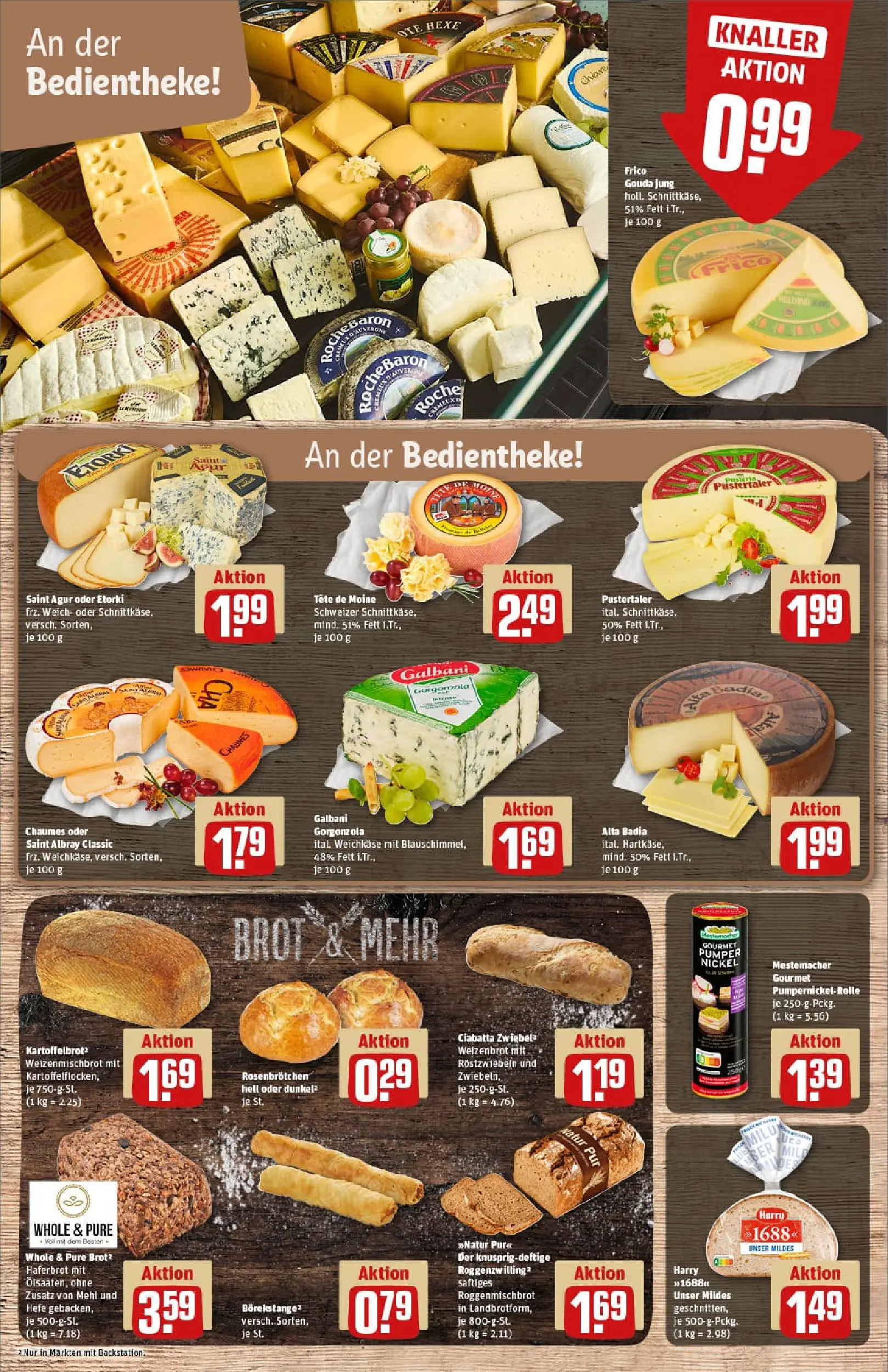 REWE Prospekt ab 22.12.2025 zum Blättern » Angebote | Seite: 13 | Produkte: Mehl, Gouda, Brot